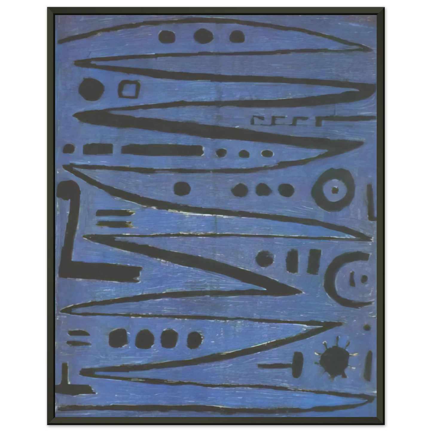 Paul Klee  HEROIC FIDDLING 1938 Framed Art Print  - Aluminum Frame - 70x100 cm / 28x40 inches
