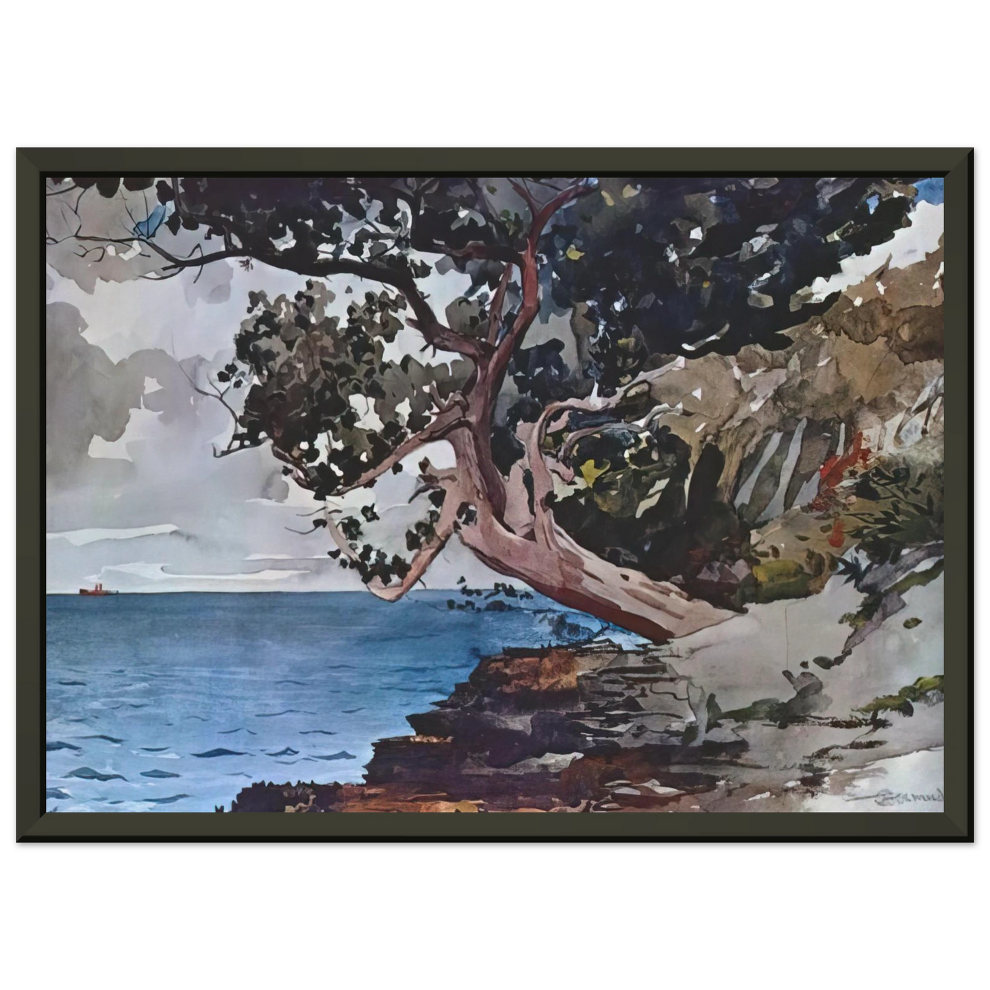 Winslow Homer NORTH ROAD BERMUDA Framed Art Print - Aluminum Frame - 60x80 cm / 24x32 inches