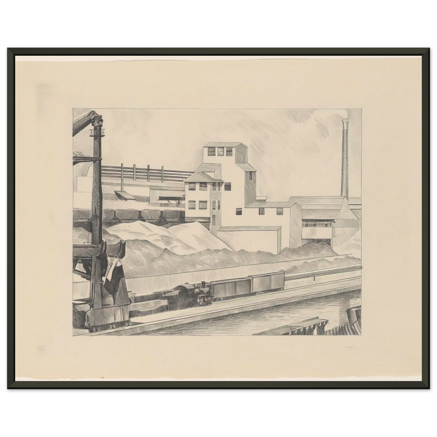 Charles Sheeler Industrial Series 1 1928 Framed Art Print - Aluminum Frame - 70x100 cm / 28x40 inches