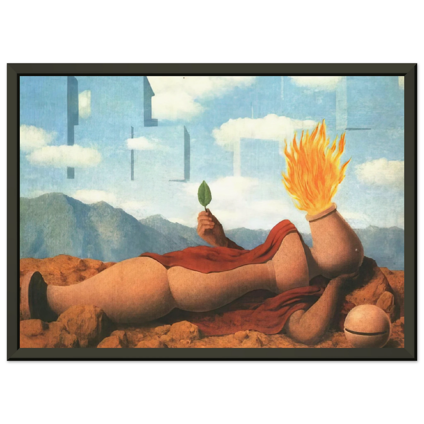 Rene Magritte ELEMENTARY COSMOGONY 1949 Framed Art Print - Aluminum Frame - 60x80 cm / 24x32 inches