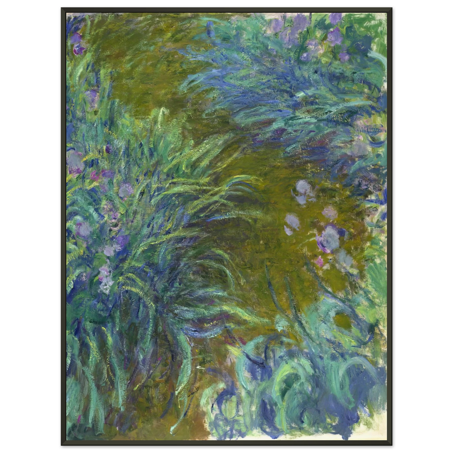 claude monet  Path through the Irises 02 Framed Art Print  - Aluminum Frame - 70x100 cm / 28x40 inches