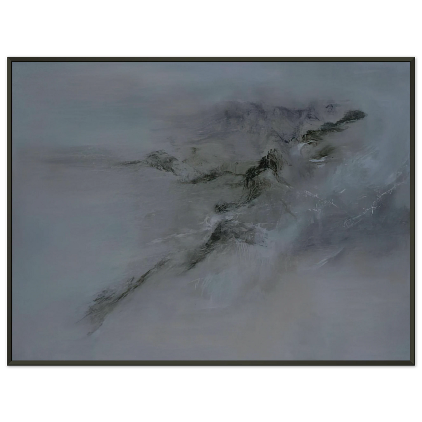 Zao WouKi 28 10 2001 2001 Framed Art Print - Aluminum Frame - 60x80 cm / 24x32 inches