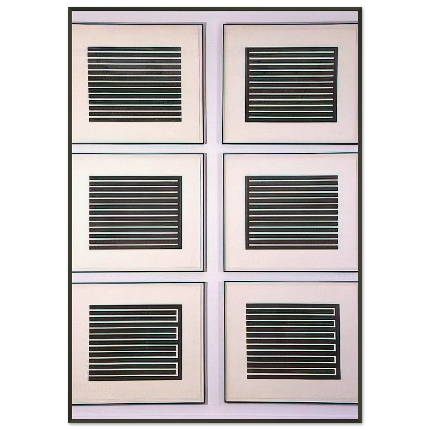 Donald Judd Six Aquatints 1980 Framed Art Print - Aluminum Frame - 21x29.7 cm / 8x12"
