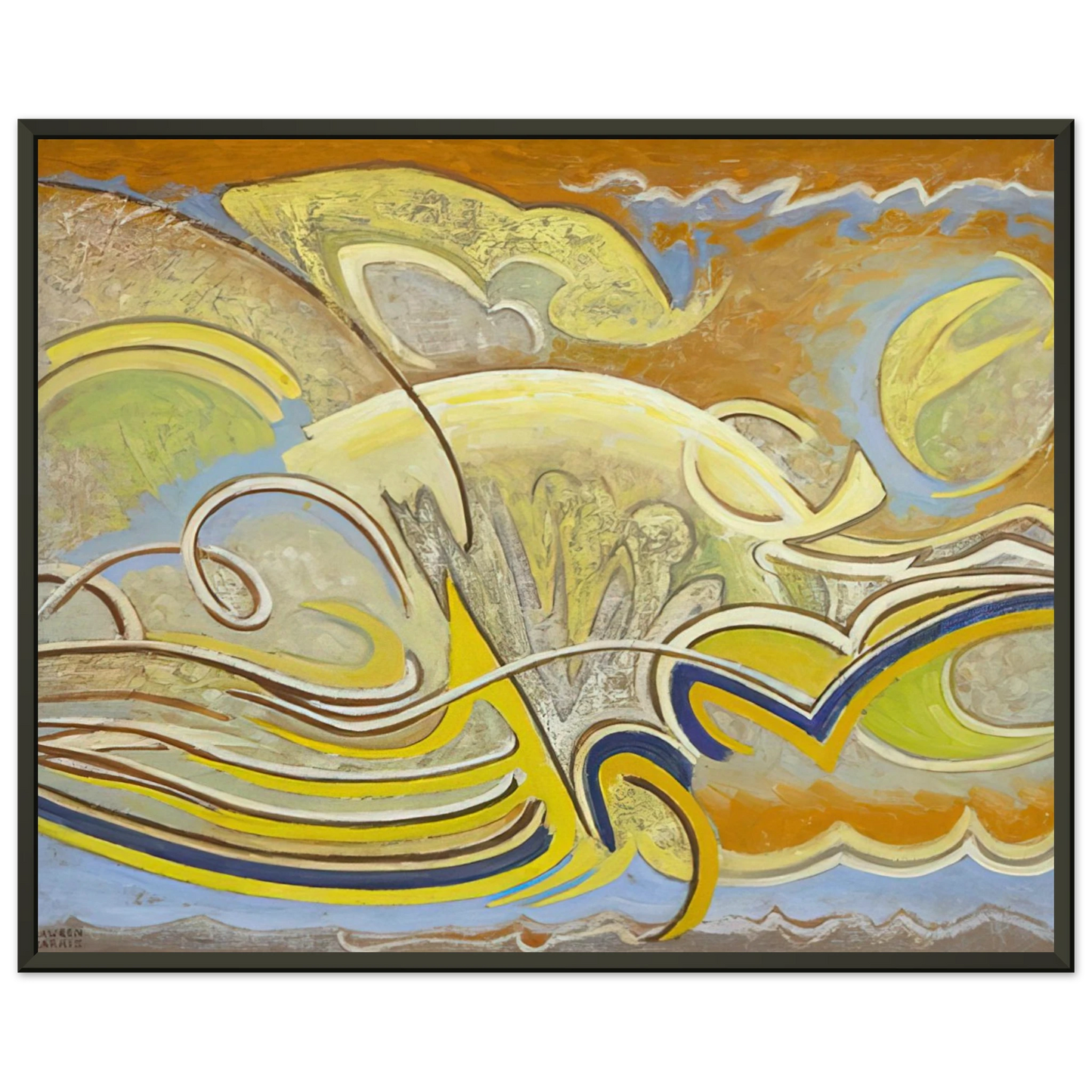 Lawren Harris Abstraction 30 1955 Framed Art Print - Aluminum Frame - 60x80 cm / 24x32 inches