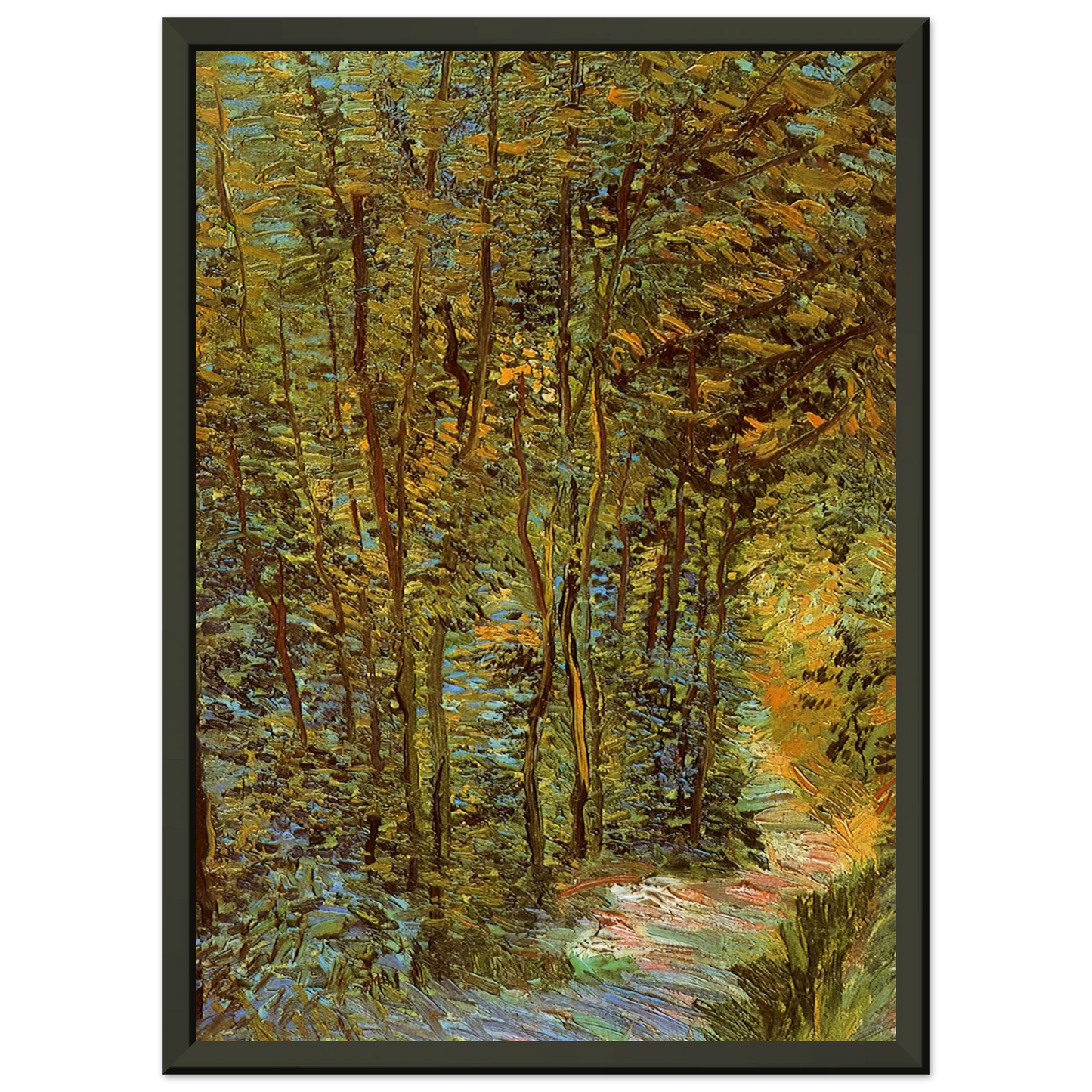 Vincent van Gogh Path in the Woods Framed Art Print - Aluminum Frame - 70x100 cm / 28x40 inches