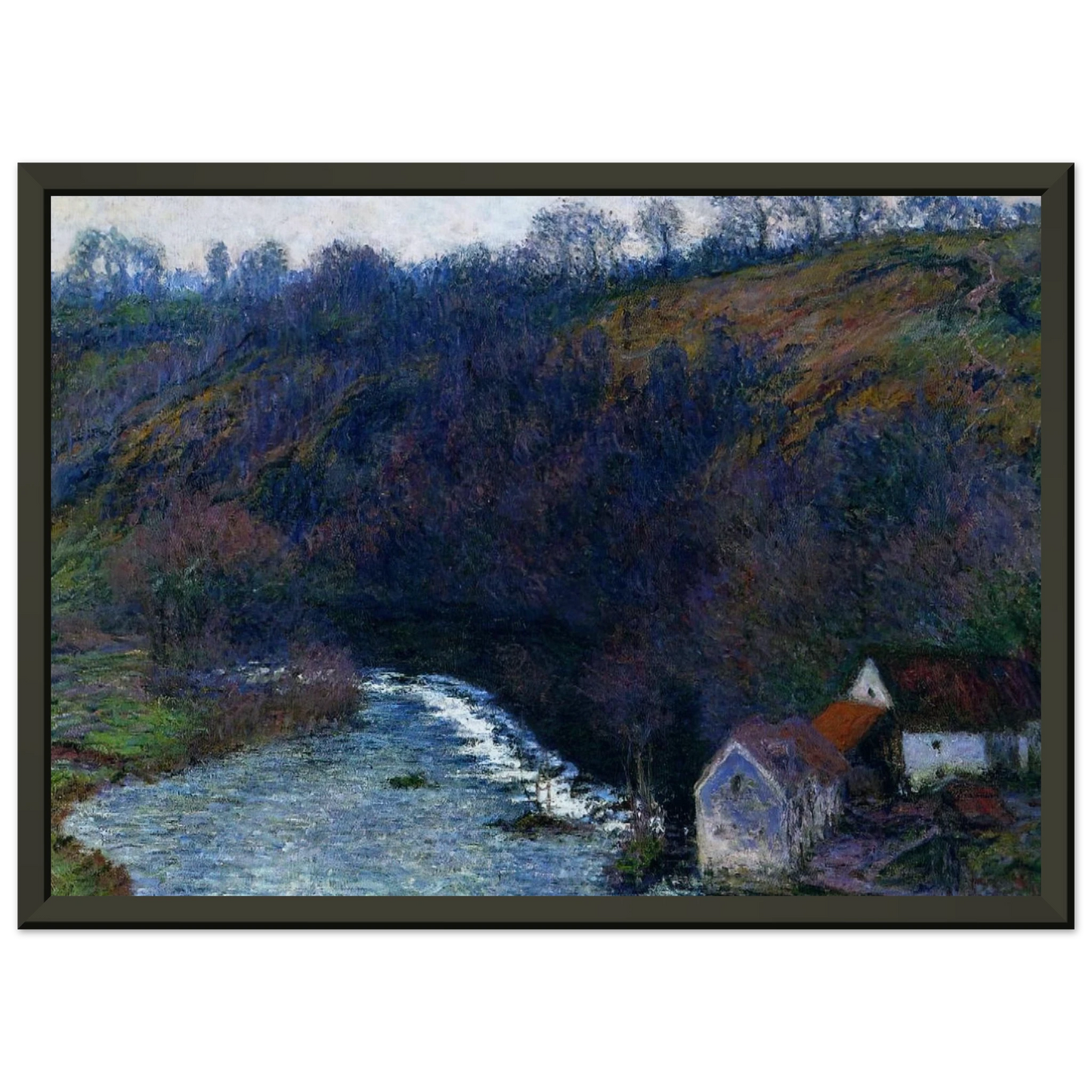 claude monet  The Mill at Vervy Framed Art Print  - Aluminum Frame - 40x50 cm / 16x20 inches