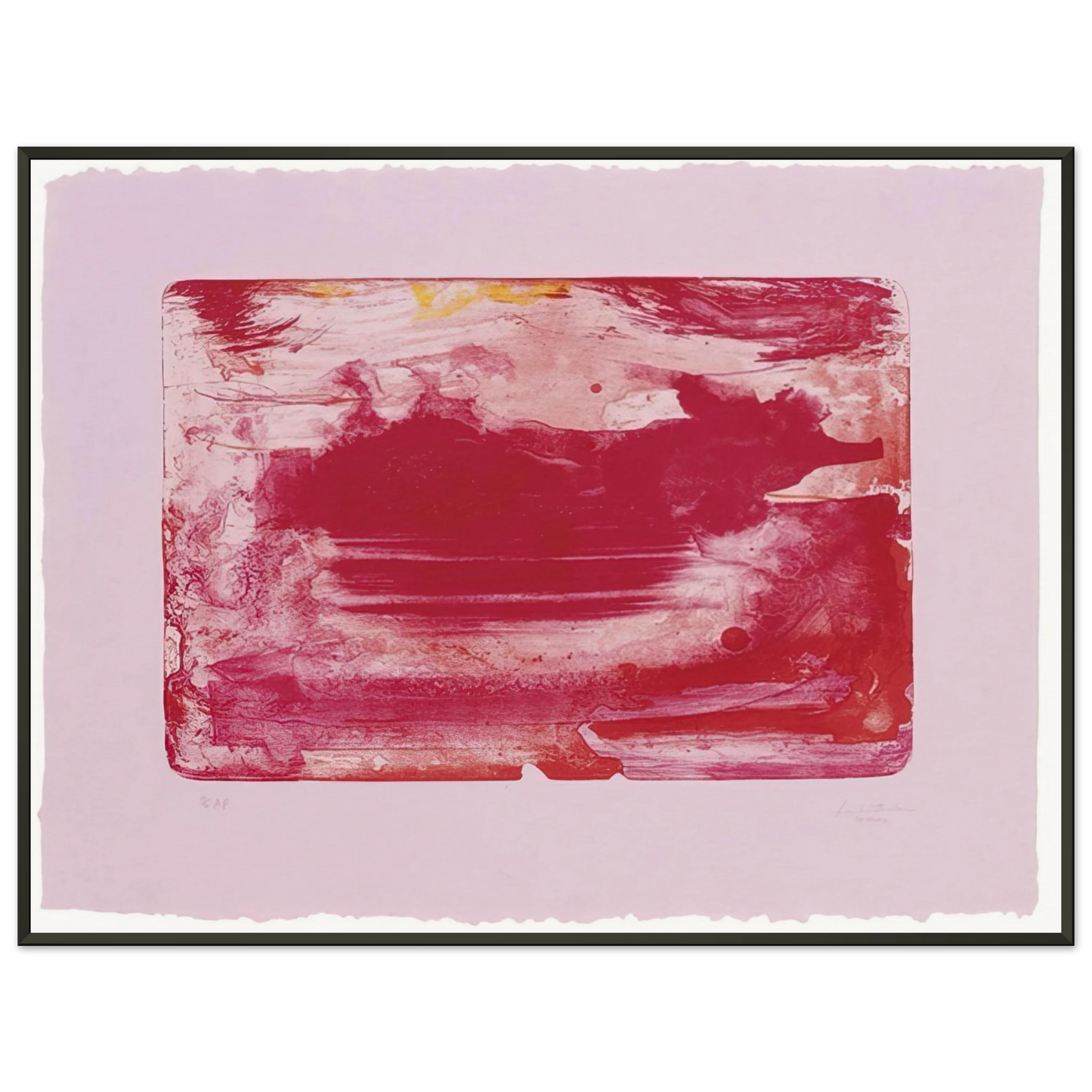 Helen Frankenthaler The Red Sea 1982 Framed Art Print - Aluminum Frame - 70x100 cm / 28x40 inches