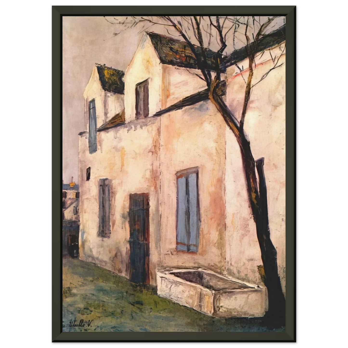 Maurice Utrillo THE DEBRAY FARM Framed Art Print - Aluminum Frame - 60x80 cm / 24x32 inches