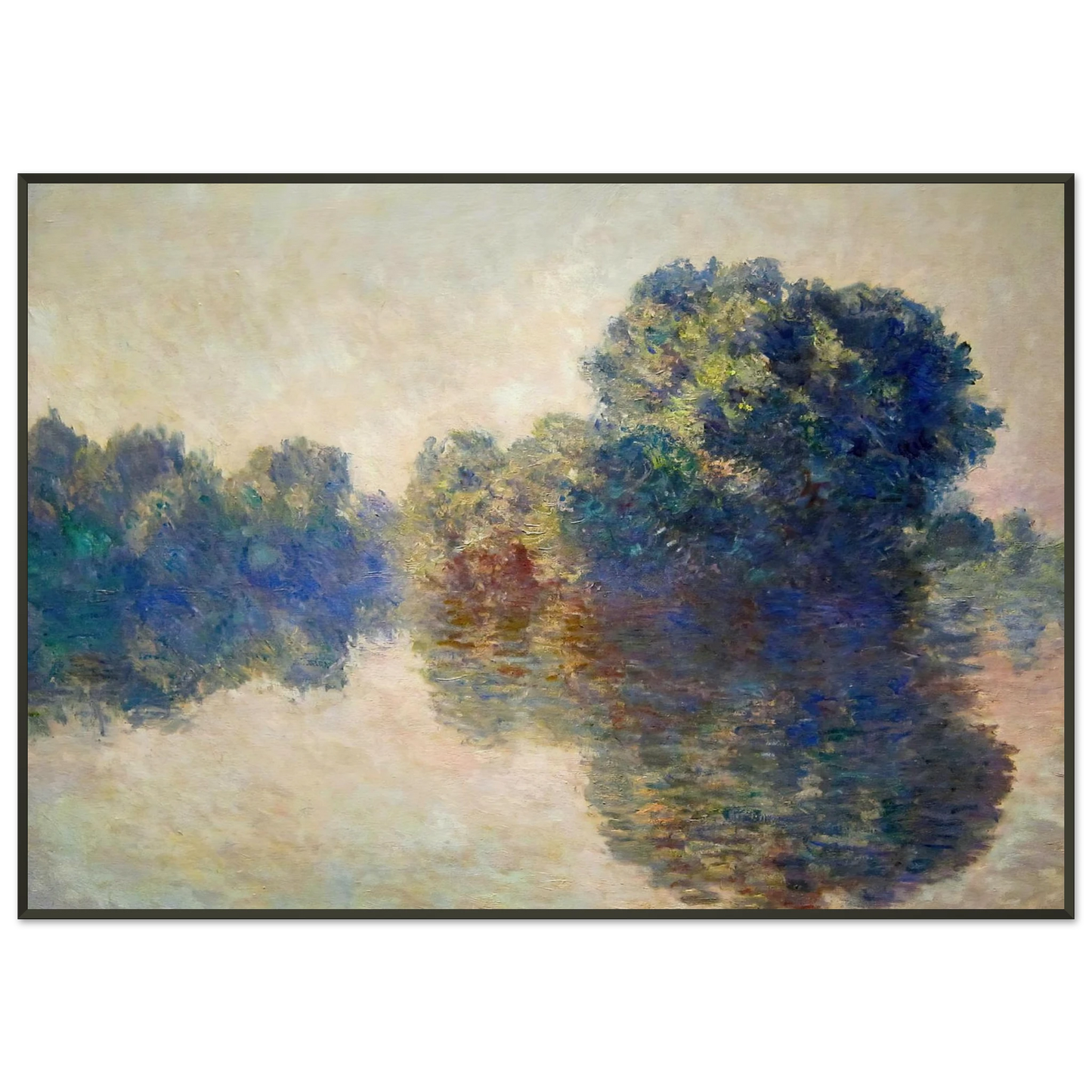 claude monet The Seine near Giverny Framed Art Print - Aluminum Frame - 21x29.7 cm / 8x12"