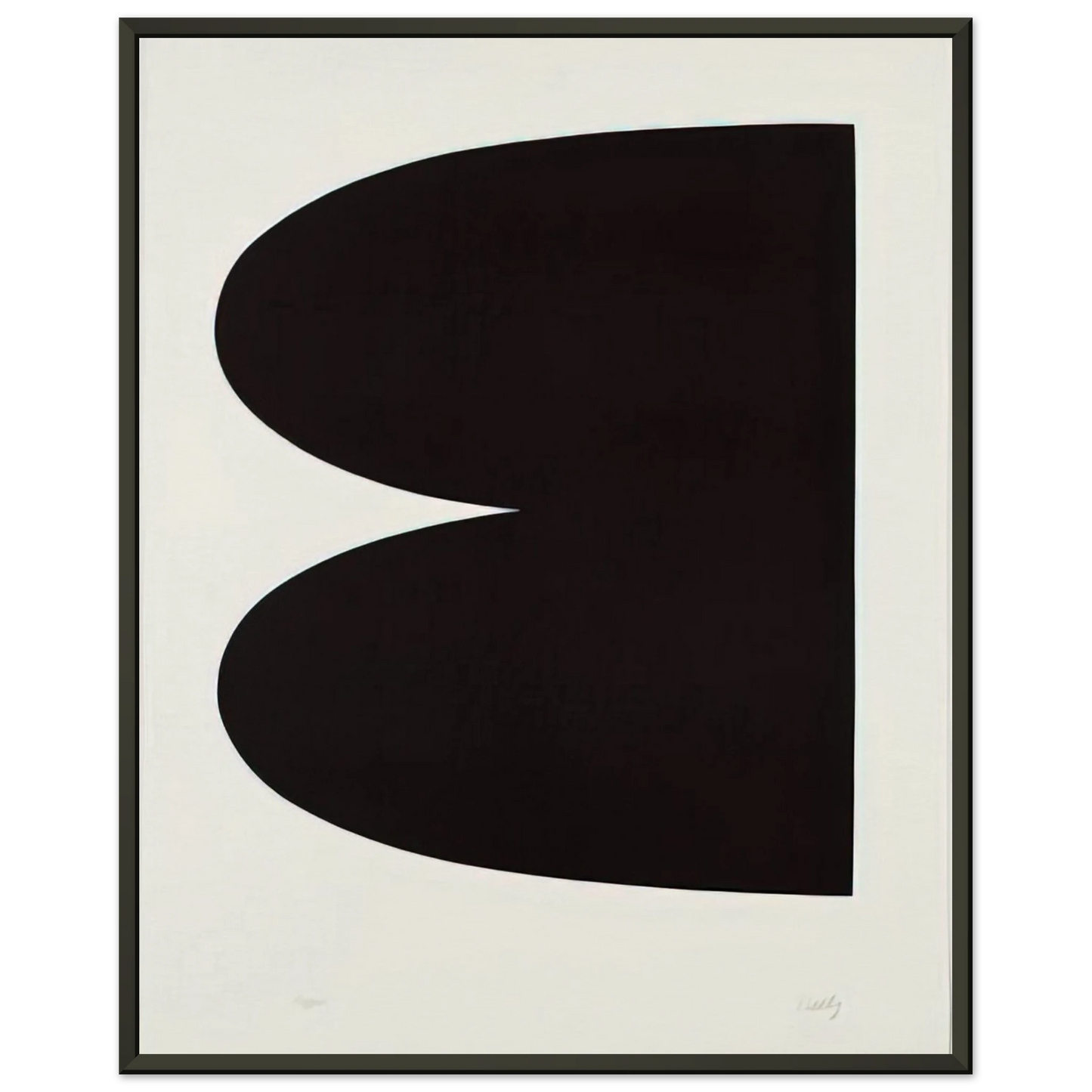 Ellsworth Kelly Black from Suite of TwentySeven Color Lithographs Framed Art Print - Aluminum Frame - 60x80 cm / 24x32 inches