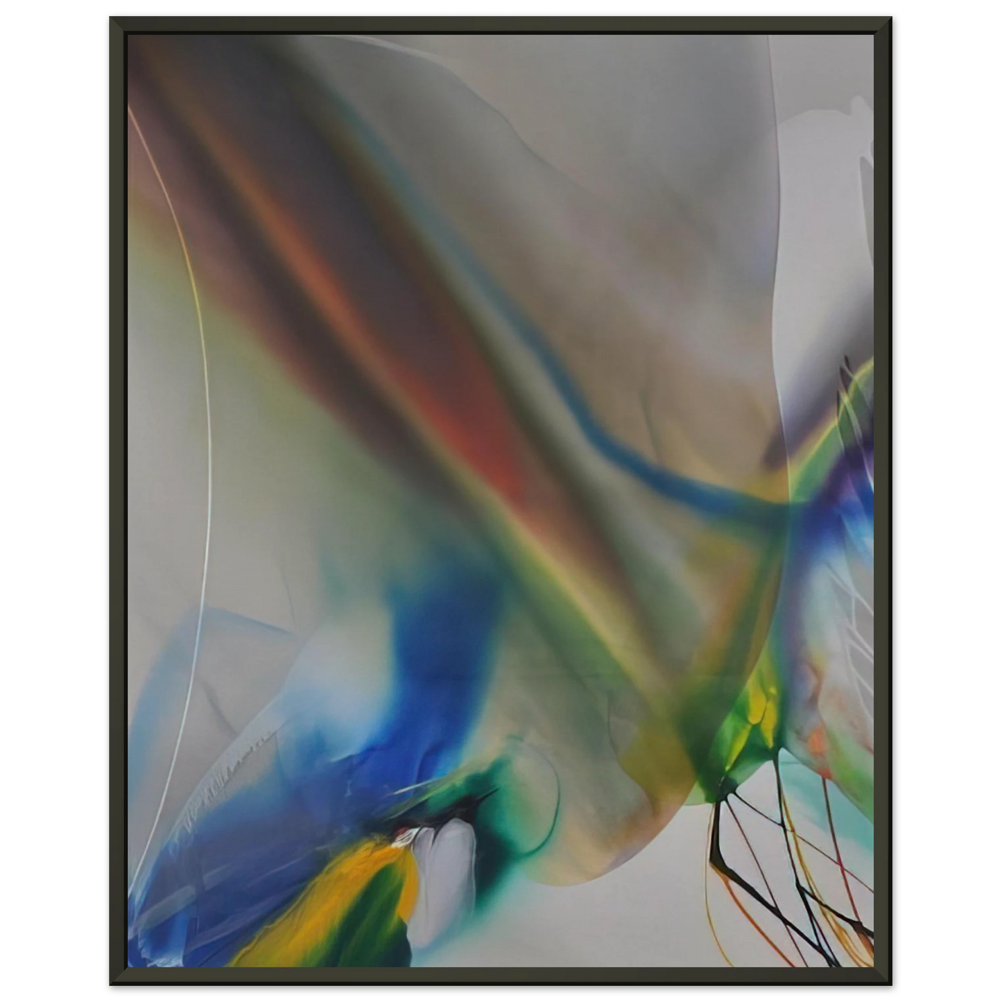 Paul Jenkins Phenomena Merlins Mantle 1970 Framed Art Print - Aluminum Frame - 40x50 cm / 16x20 inches