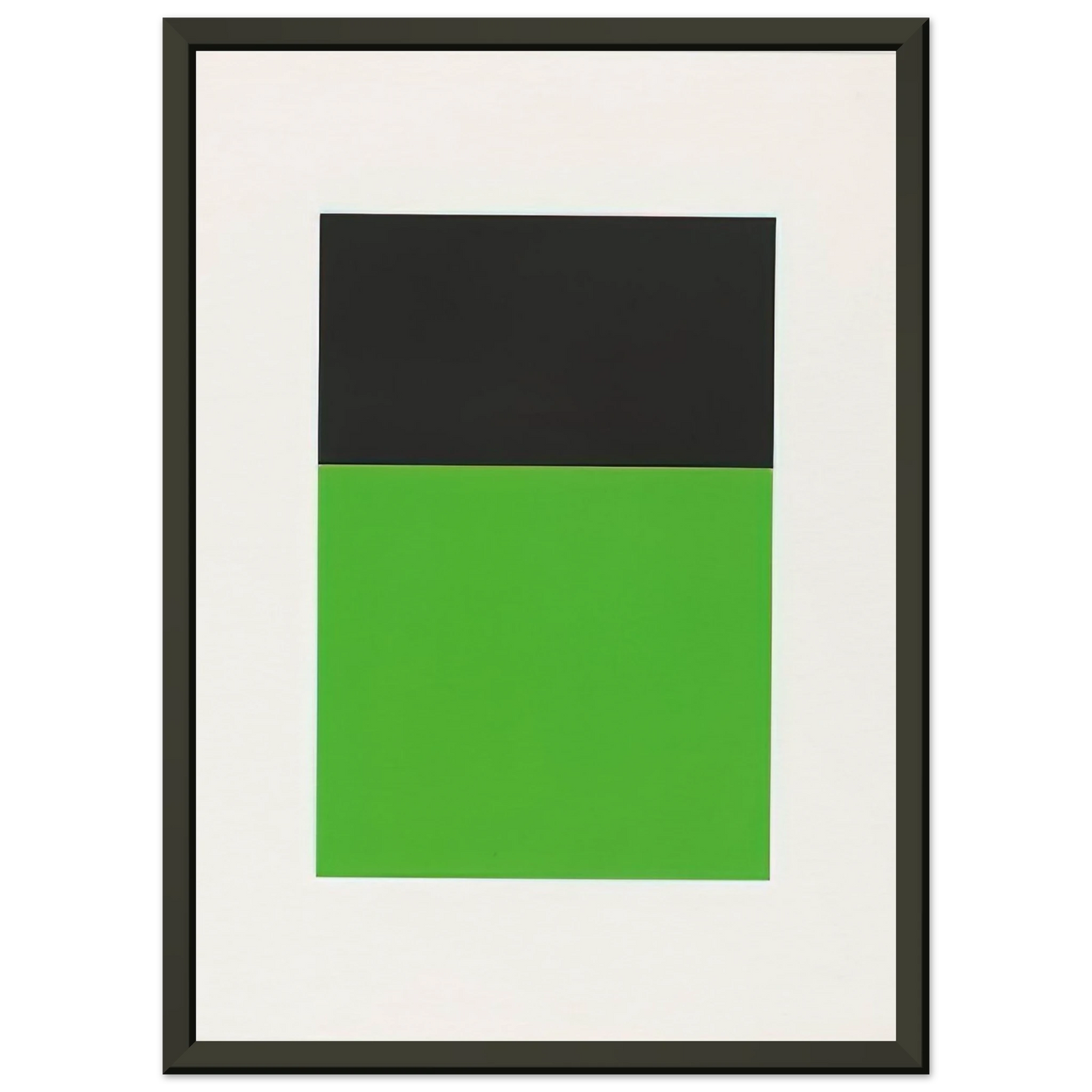 Ellsworth Kelly BlackGreen from the Series of Ten Lithographs Framed Art Print - Aluminum Frame - 70x100 cm / 28x40 inches