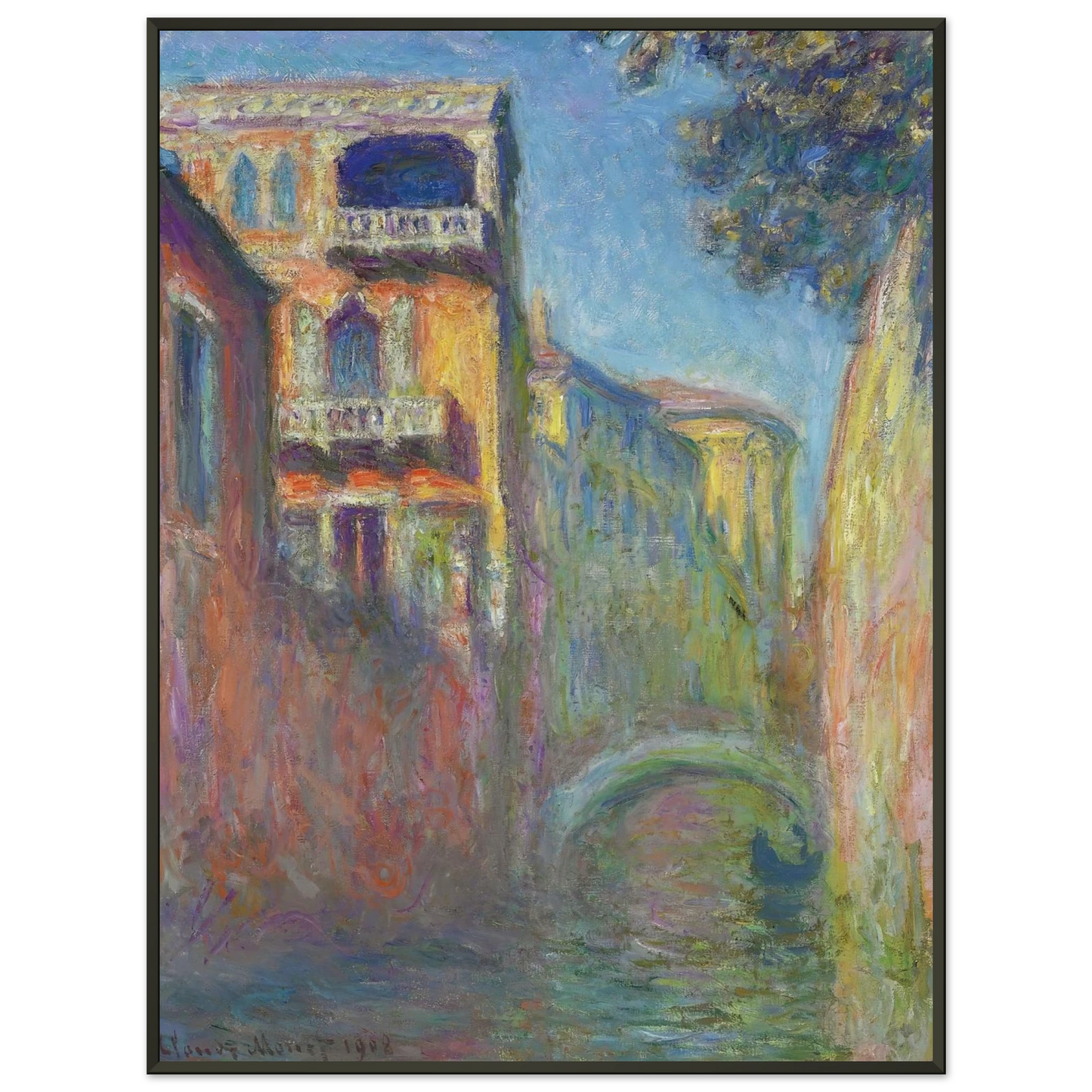 claude monet Venice Rio de Santa Salute Framed Art Print - Aluminum Frame - 70x100 cm / 28x40 inches