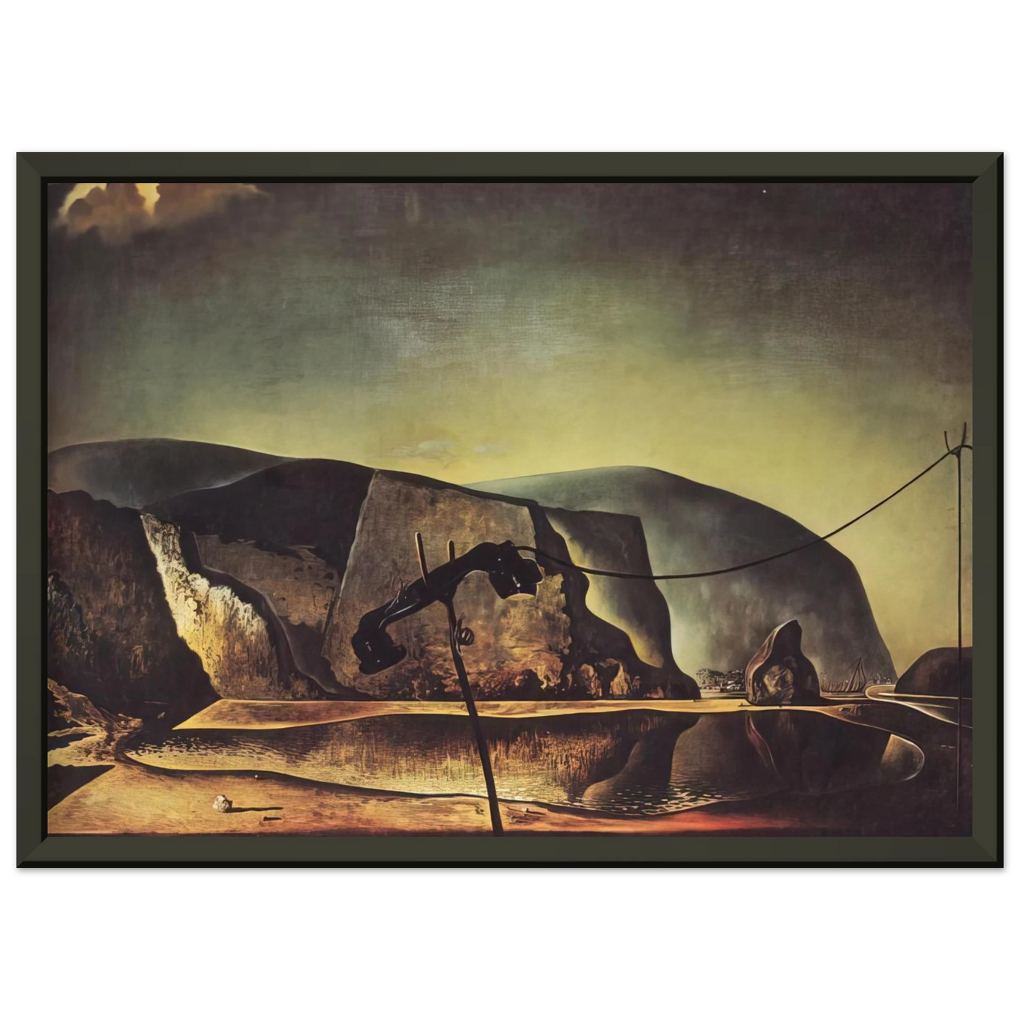 Salvador Dali MOUNTAIN LAKE Framed Art Print - Aluminum Frame - 60x80 cm / 24x32 inches