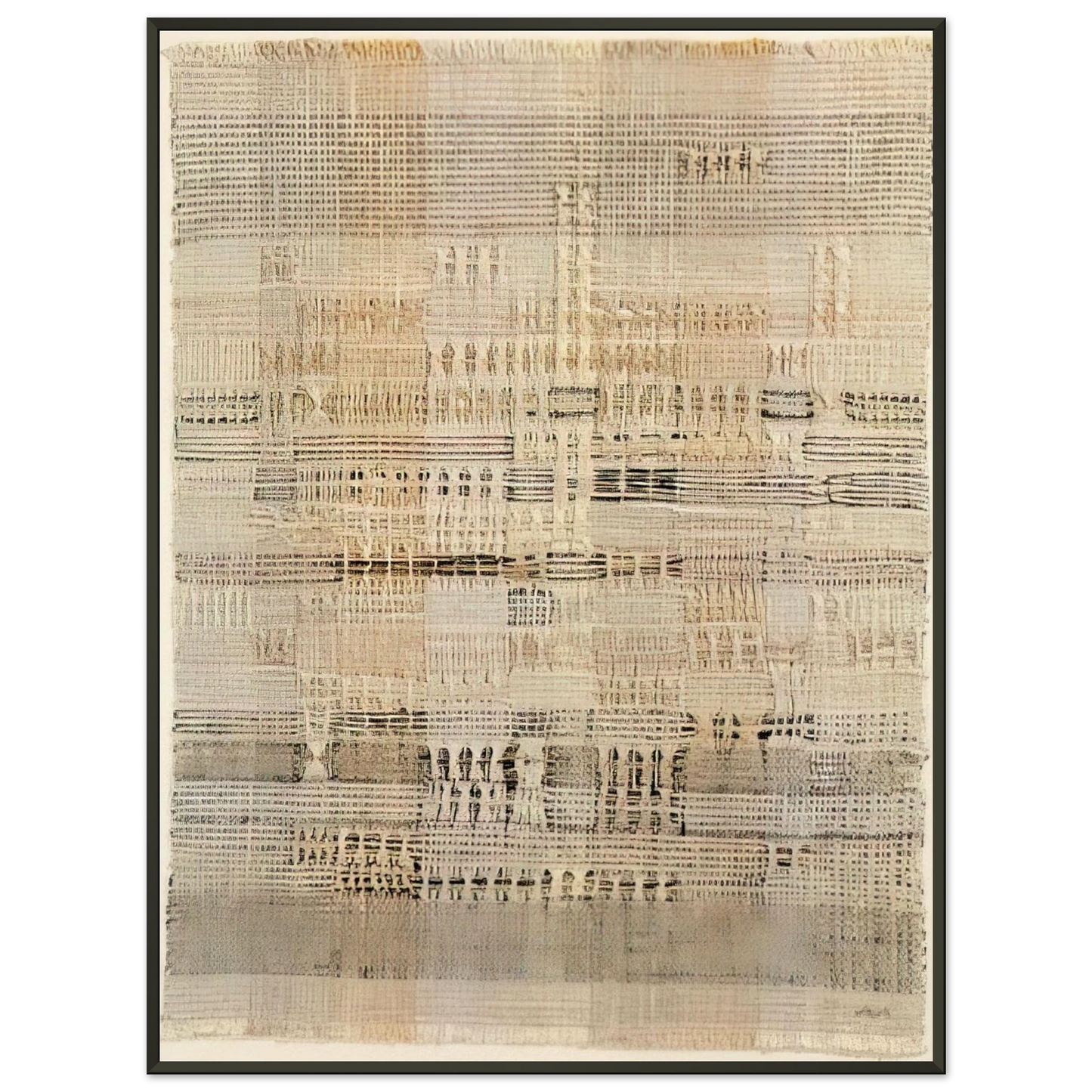 Anni Albers DEVELOPMENT IN ROSE I 1952 Framed Art Print - Aluminum Frame - 70x100 cm / 28x40 inches