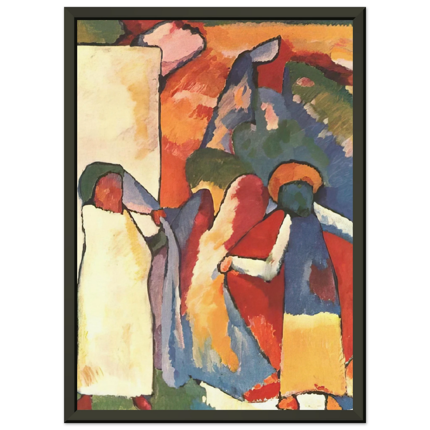 Wassily Kandinsky  IMPROVISATION 6 AFRICAN 1909 Framed Art Print  - Aluminum Frame - 60x80 cm / 24x32 inches