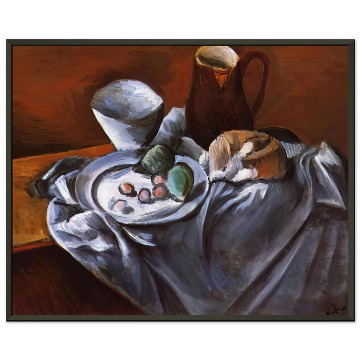 Andre Derain STILL LIFE WITH PEARS AND INDIAN BOWL Framed Art Print - Aluminum Frame - 70x100 cm / 28x40 inches