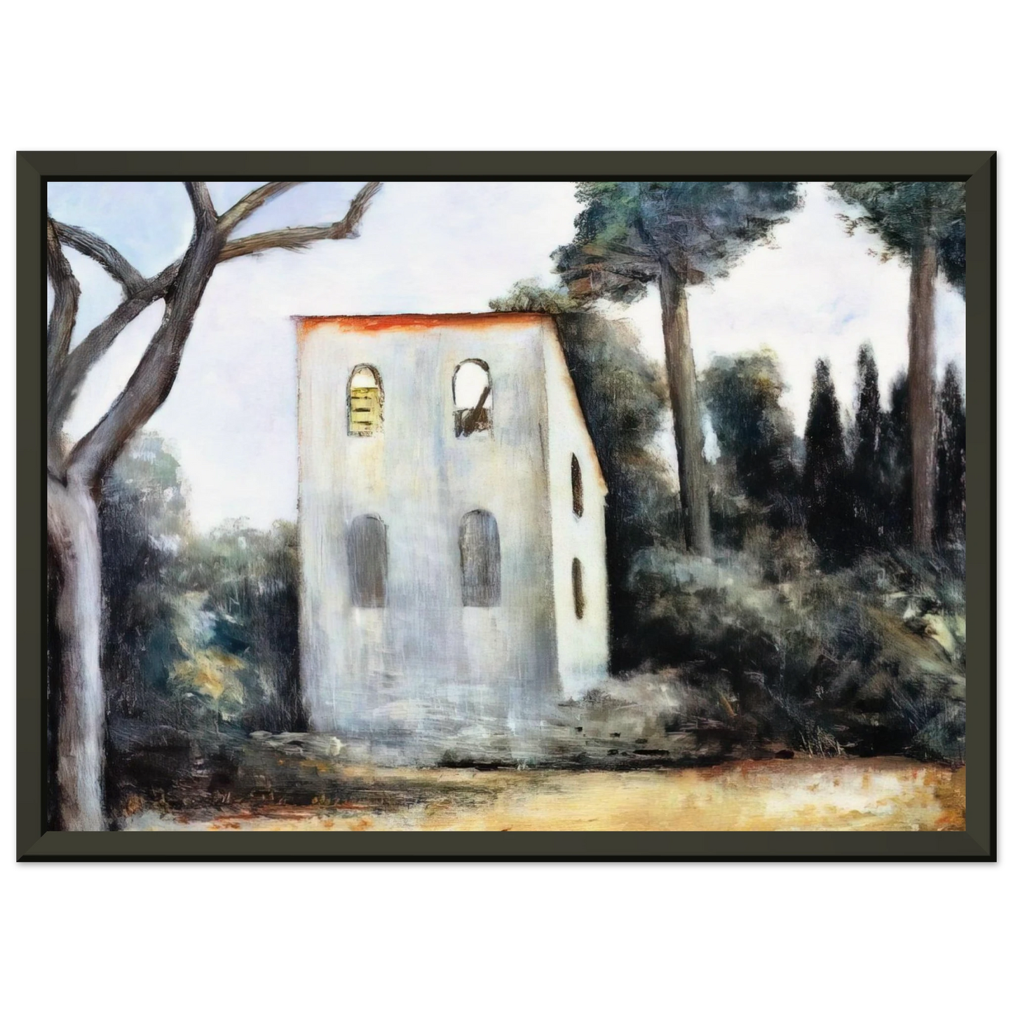 Carlo Carra LA CASA ABBANDONATA 1930 Framed Art Print - Aluminum Frame - 70x100 cm / 28x40 inches