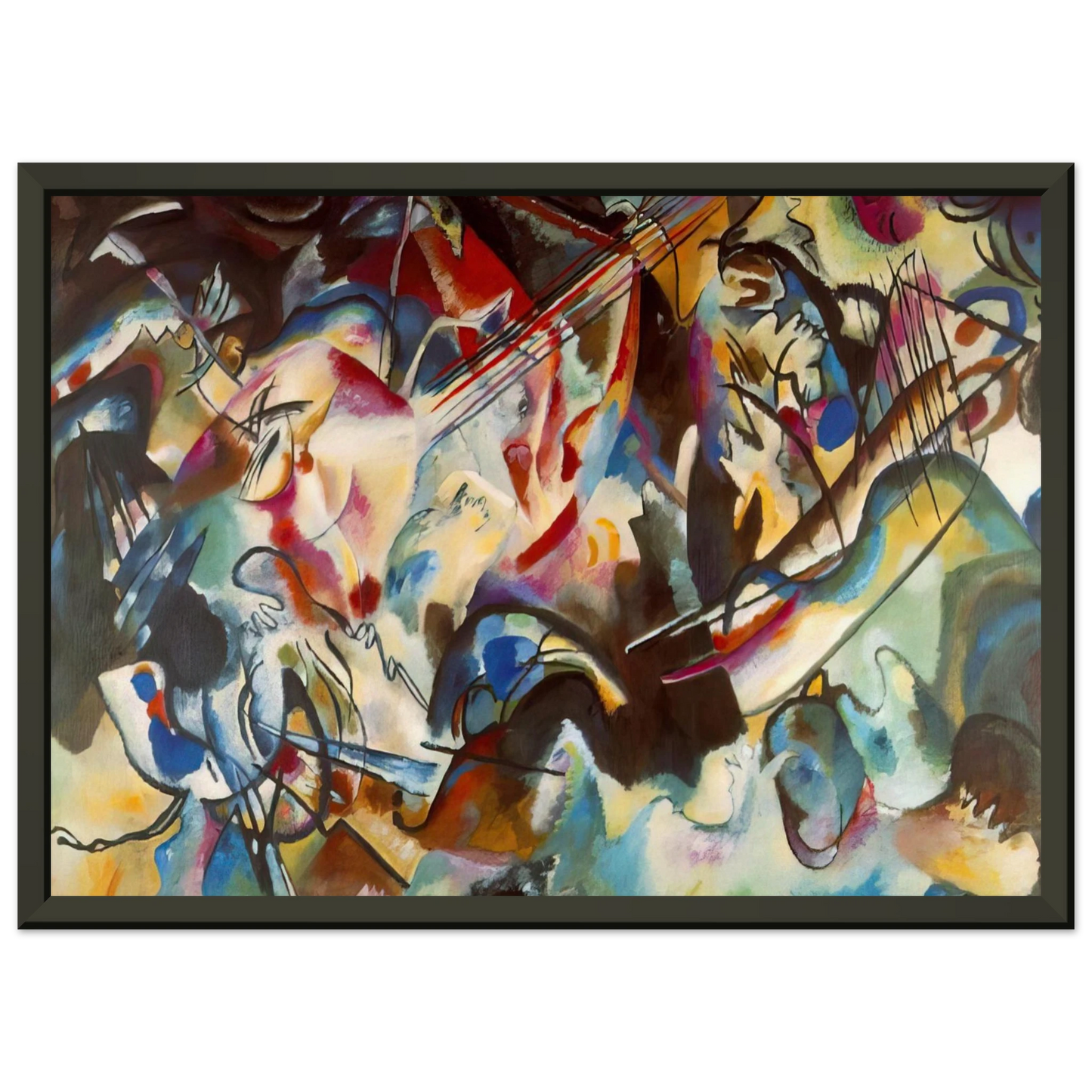 Wassily Kandinsky  COMPOSITION VI 1913 Framed Art Print  - Aluminum Frame - 60x80 cm / 24x32 inches