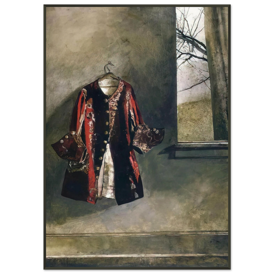 Andrew Wyeth  CURTAIN CALL Framed Art Print  - Aluminum Frame - 21x29.7 cm / 8x12"