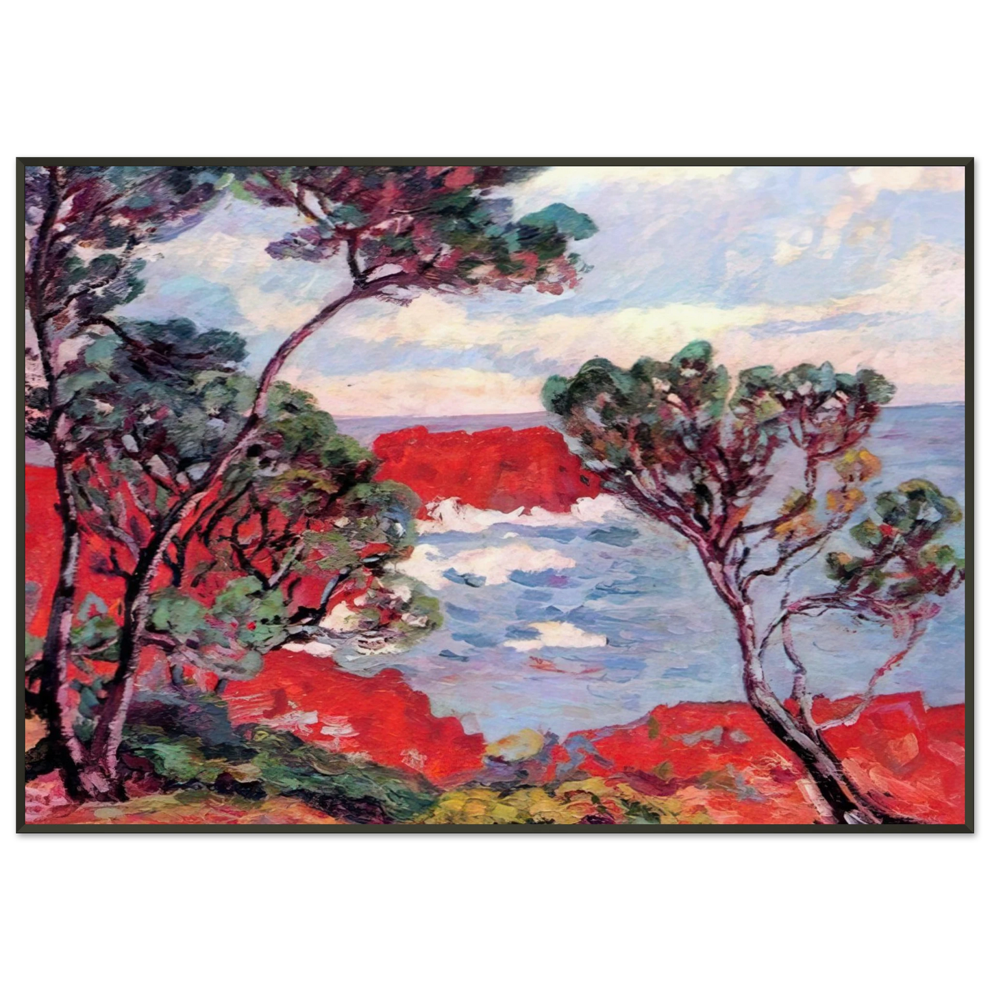 Armand Guillaumin Les rochers rouges 1894 Framed Art Print - Aluminum Frame - 21x29.7 cm / 8x12"