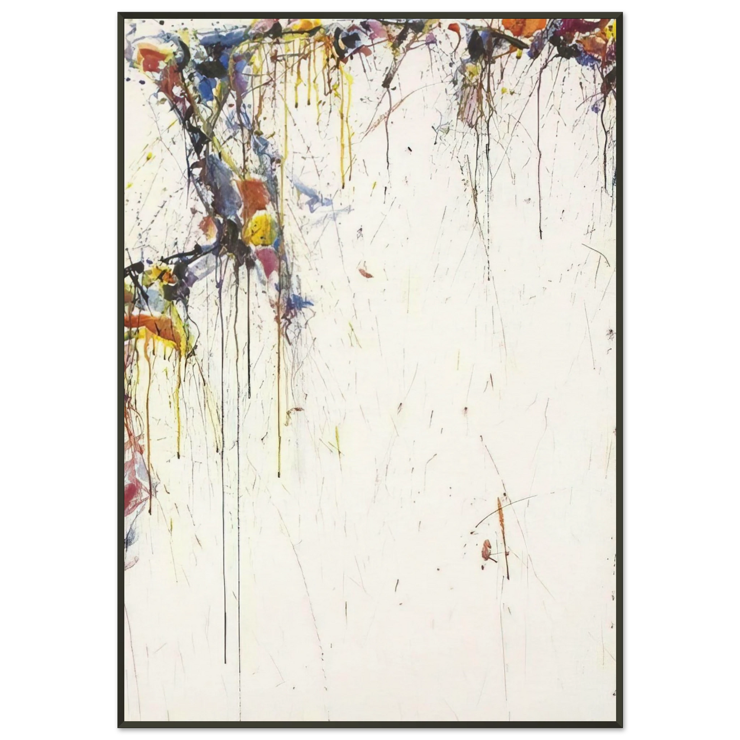 Sam Francis Japan Line Series No 1 Composition Framed Art Print - Aluminum Frame - 21x29.7 cm / 8x12"