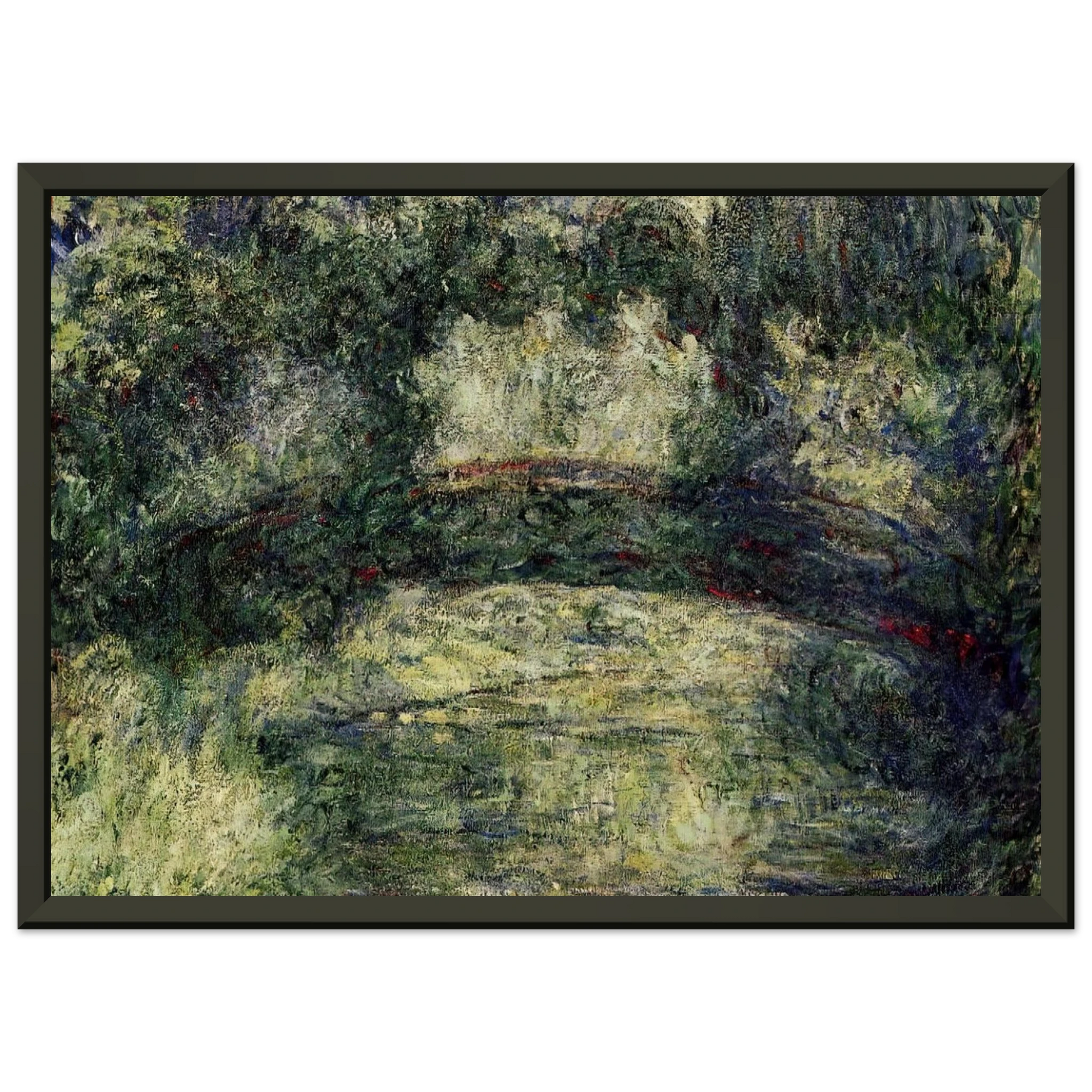 claude monet  The Japanese Bridge 10 Framed Art Print  - Aluminum Frame - 40x50 cm / 16x20 inches
