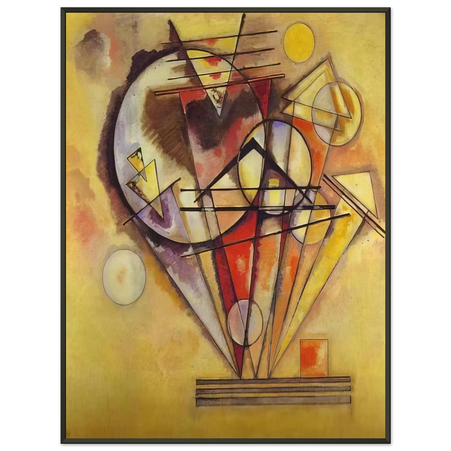 Wassily Kandinsky ON THE POINTS 1928 Framed Art Print - Aluminum Frame - 40x50 cm / 16x20 inches