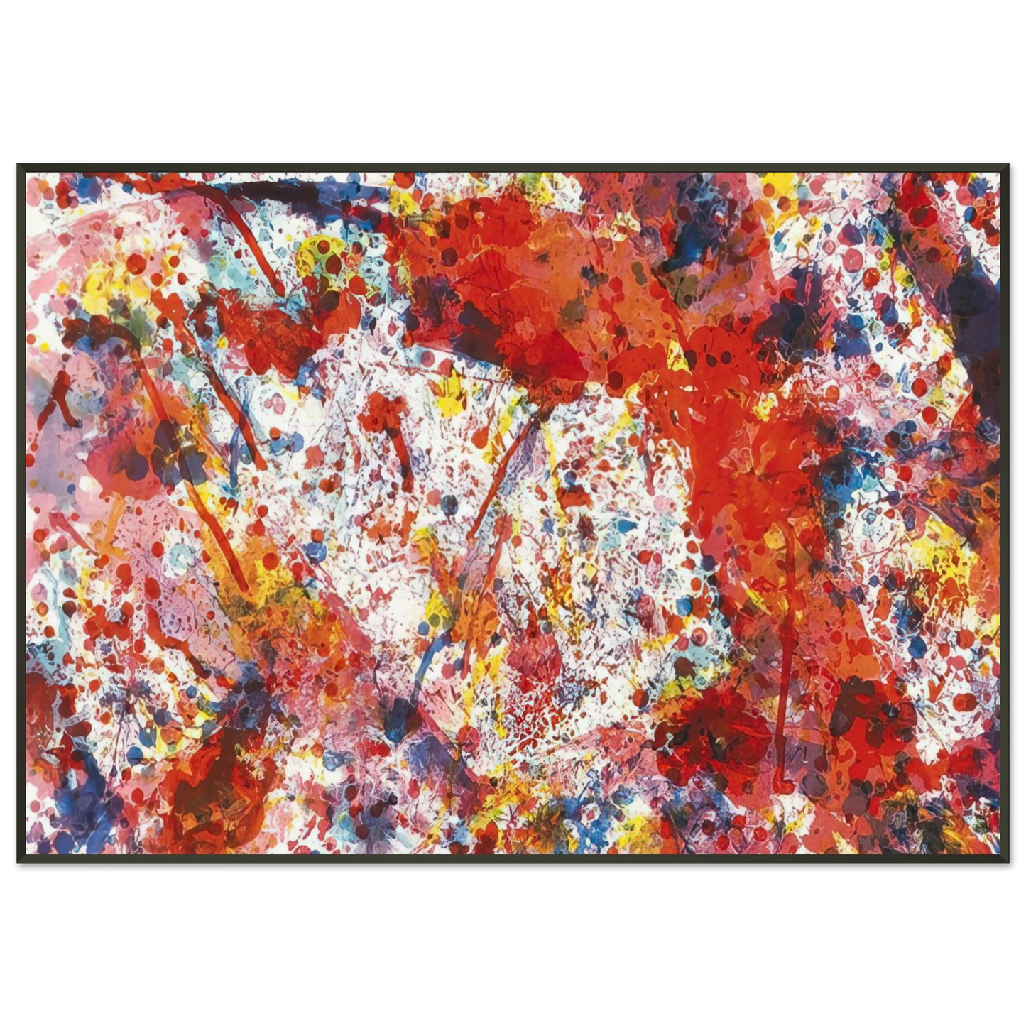 Sam Francis And Pink Framed Art Print - Aluminum Frame - 21x29.7 cm / 8x12"