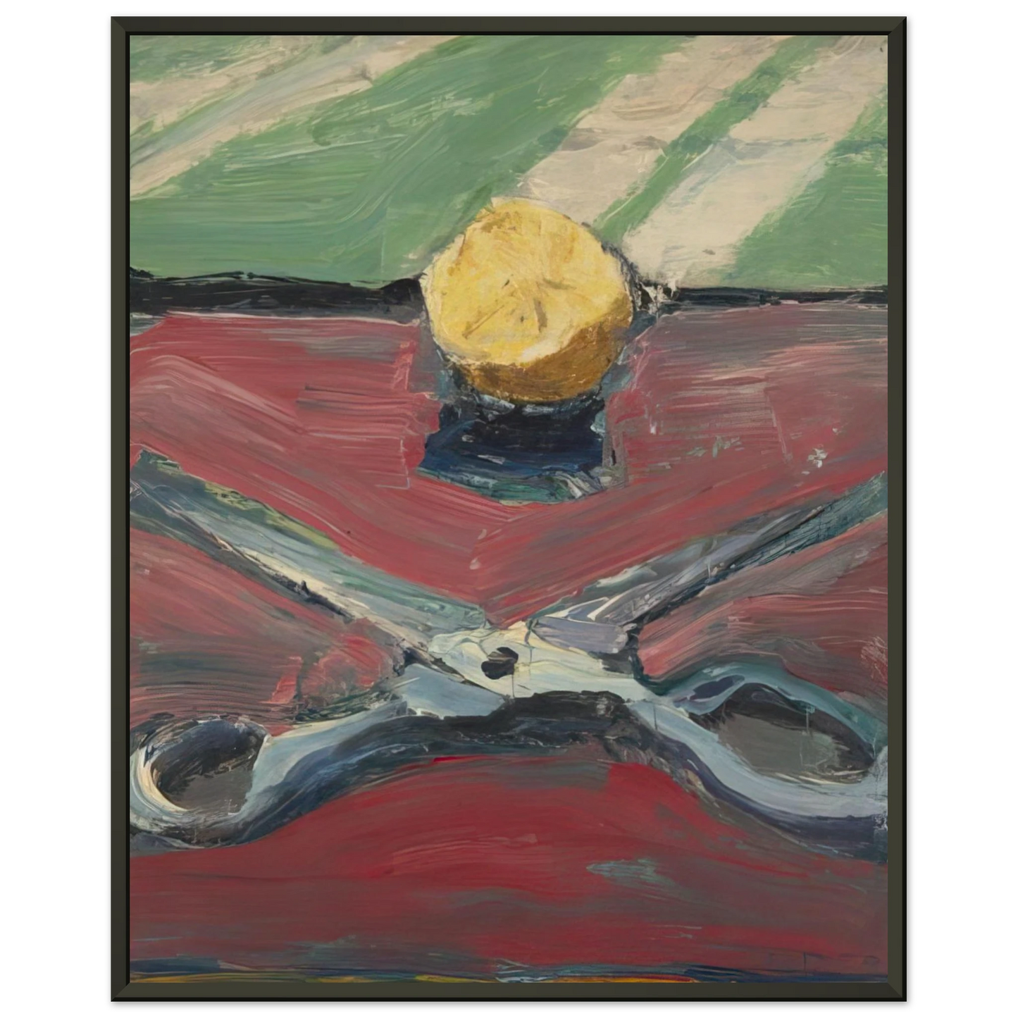 Richard Diebenkorn Scissors and Lemon II Framed Art Print - Aluminum Frame - 70x100 cm / 28x40 inches