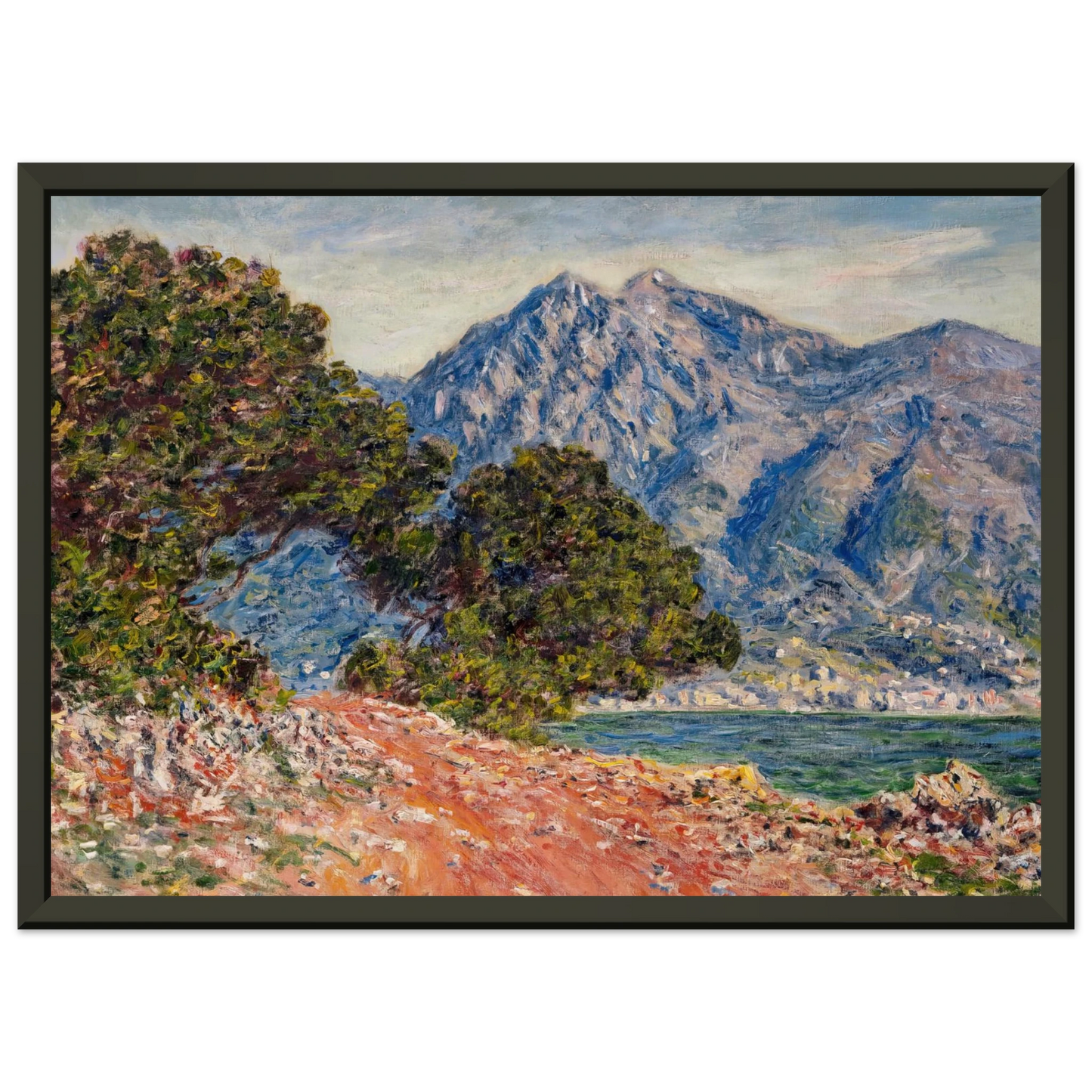 claude monet Cap Martin 2 Framed Art Print - Aluminum Frame - 60x80 cm / 24x32 inches