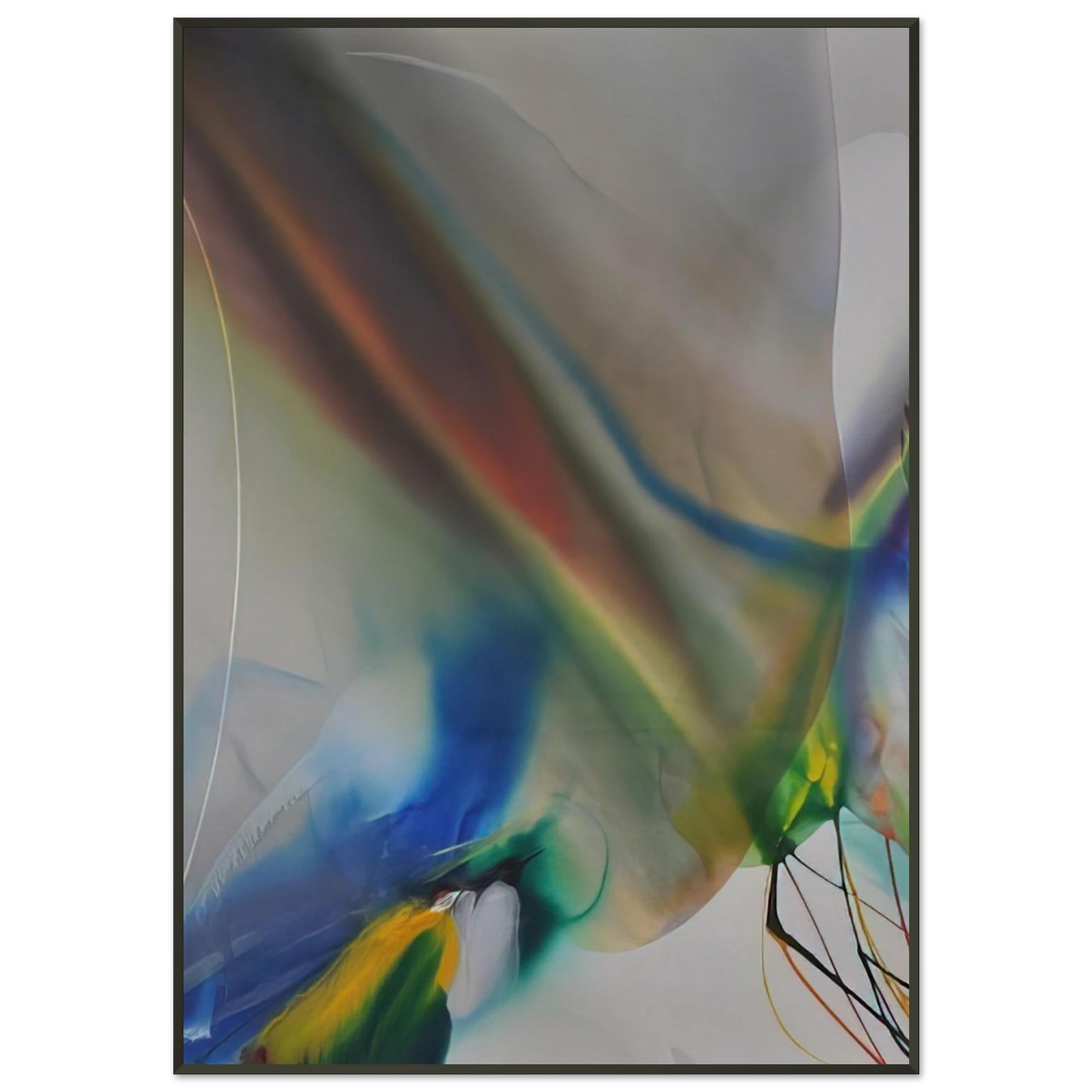 Paul Jenkins Phenomena Merlins Mantle 1970 Framed Art Print - Aluminum Frame - 21x29.7 cm / 8x12"