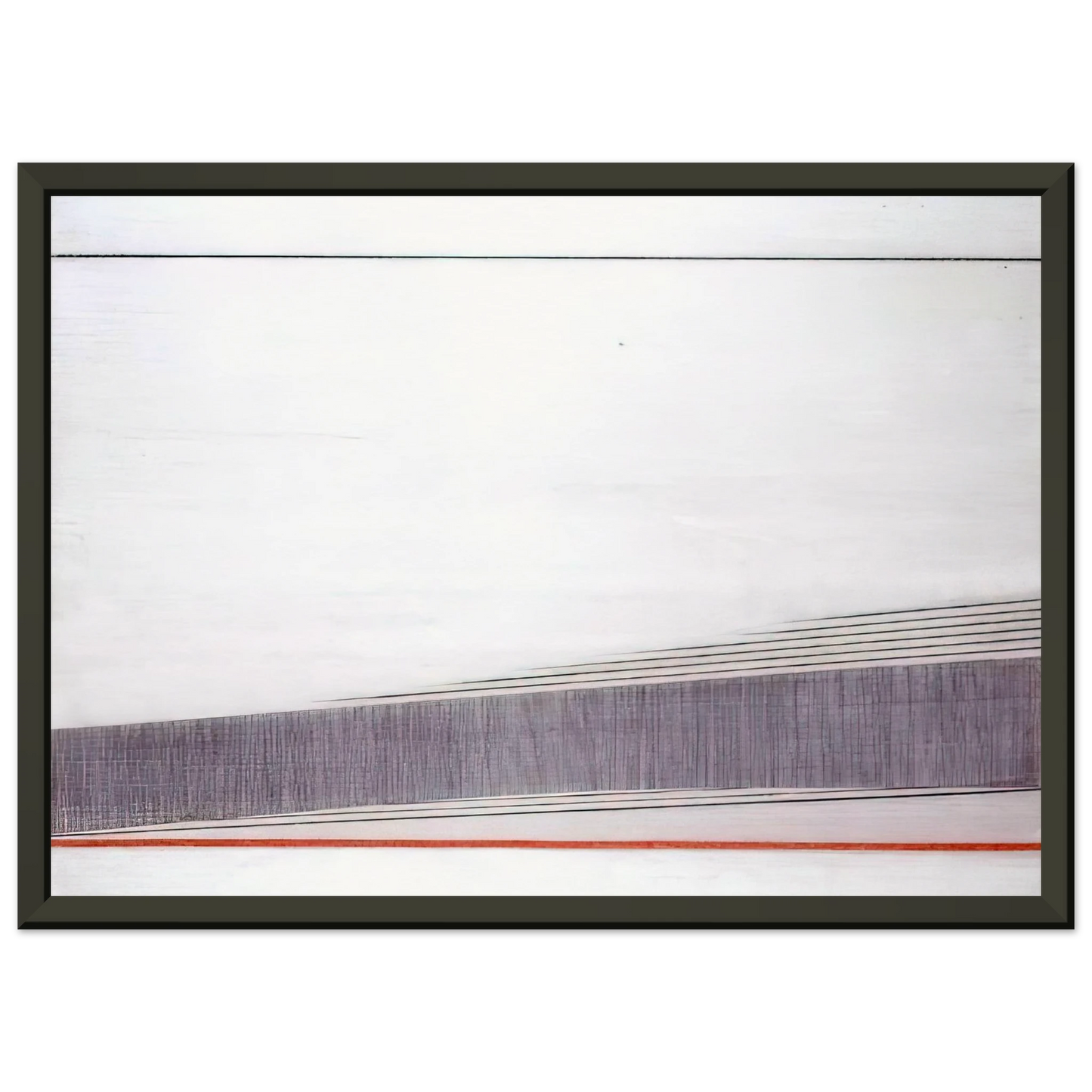 Bice Lazzari La linea rossa 1966 Framed Art Print - Aluminum Frame - 60x80 cm / 24x32 inches