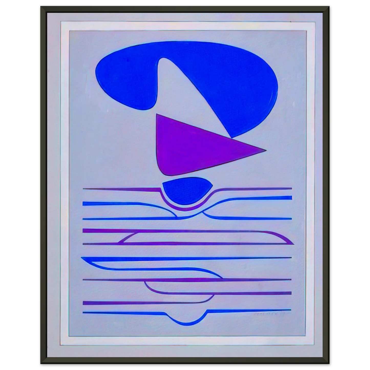 Victor Vasarely Kateau 1953 Framed Art Print - Aluminum Frame - 60x80 cm / 24x32 inches