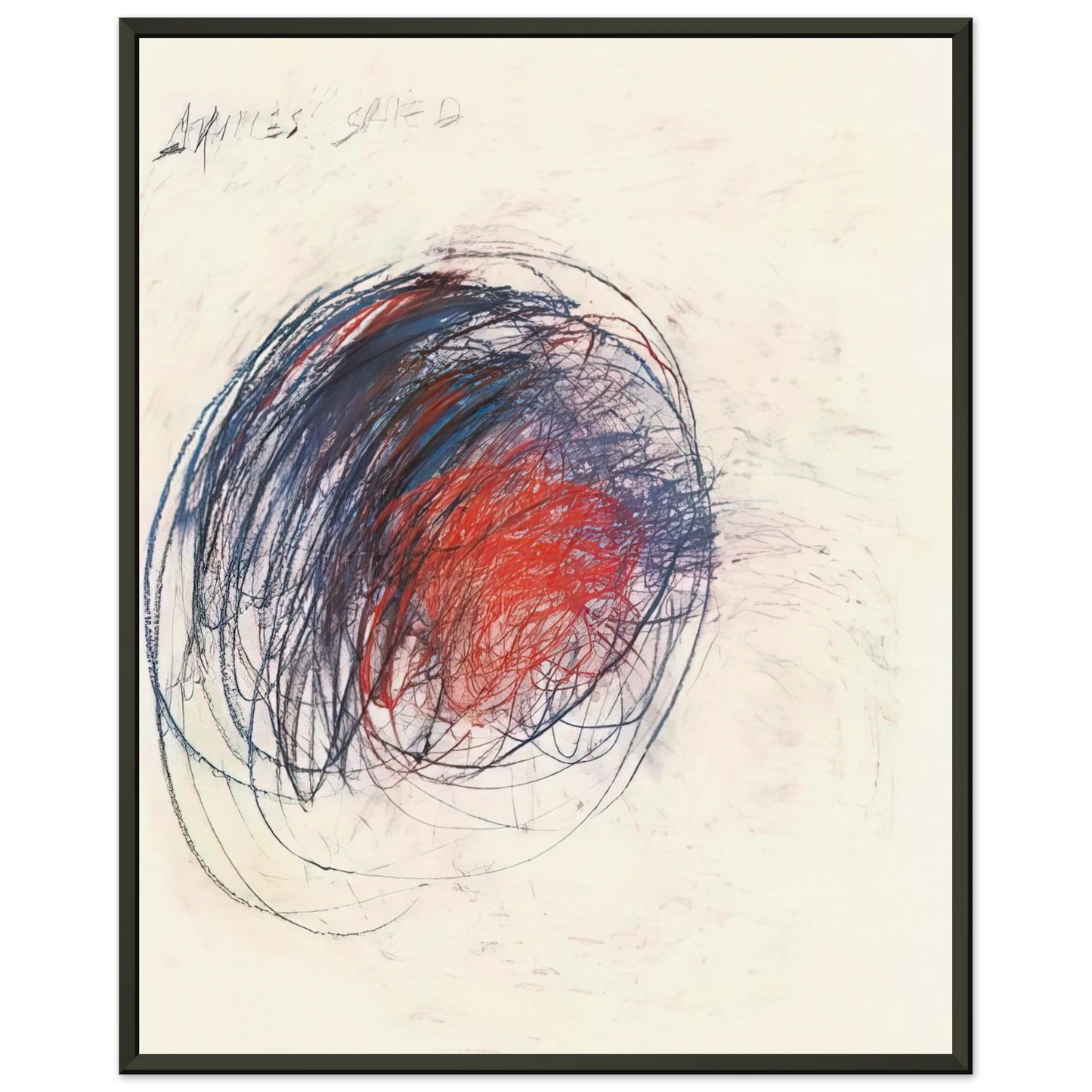 Cy Twombly Fifty Days at Iliam Shield of Achilles Framed Art Print - Aluminum Frame - 60x80 cm / 24x32 inches