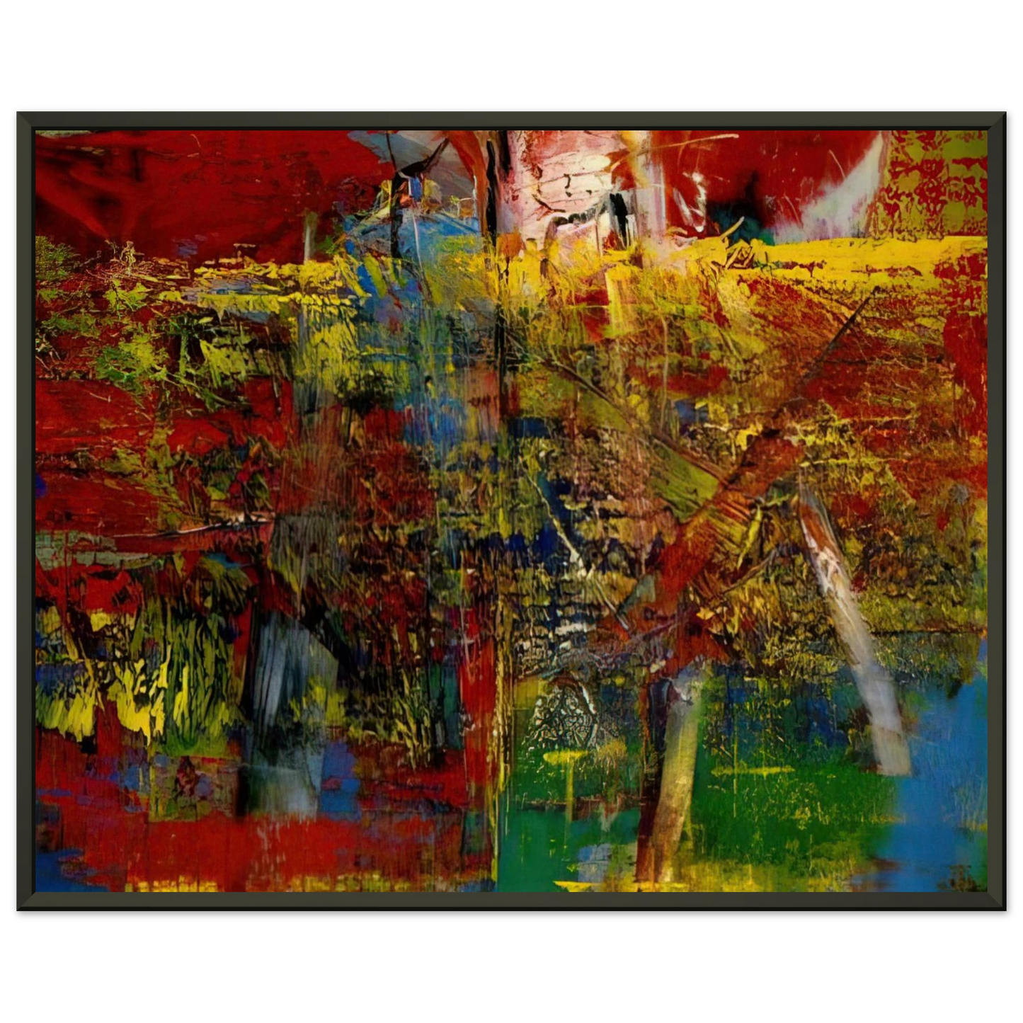 Gerhard Richter MEDIATION Framed Art Print - Aluminum Frame - 60x80 cm / 24x32 inches