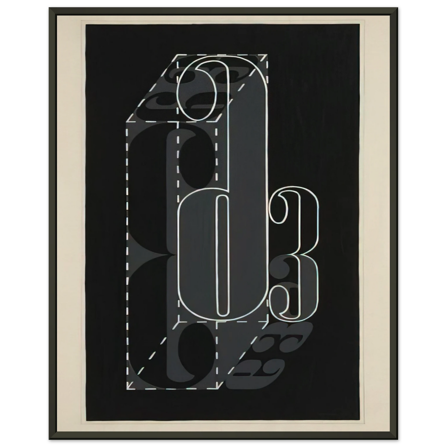 Josef Albers 6 AND 3 1931 Framed Art Print - Aluminum Frame - 60x80 cm / 24x32 inches