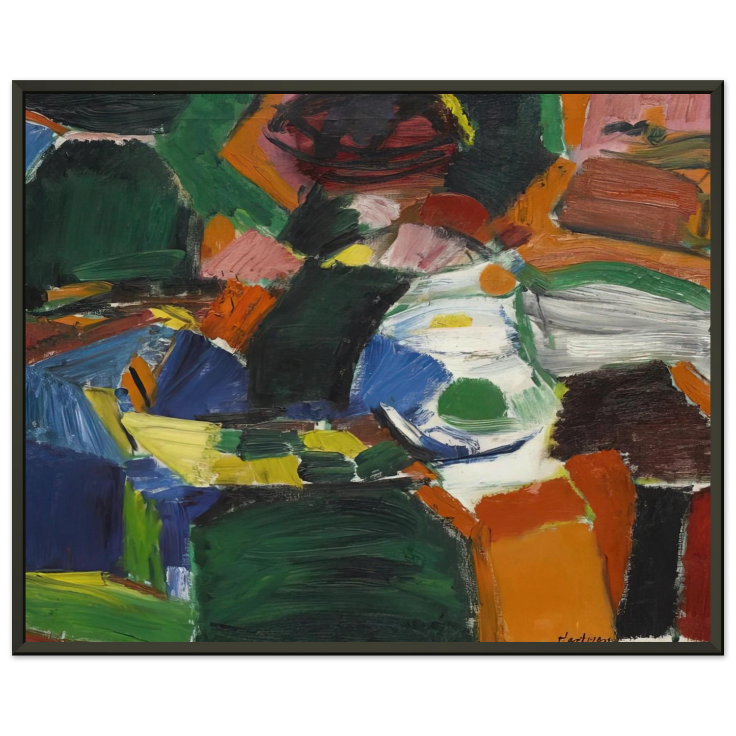 Grace Hartigan ORCHARD STREET 2 1957 Framed Art Print - Aluminum Frame - 70x100 cm / 28x40 inches