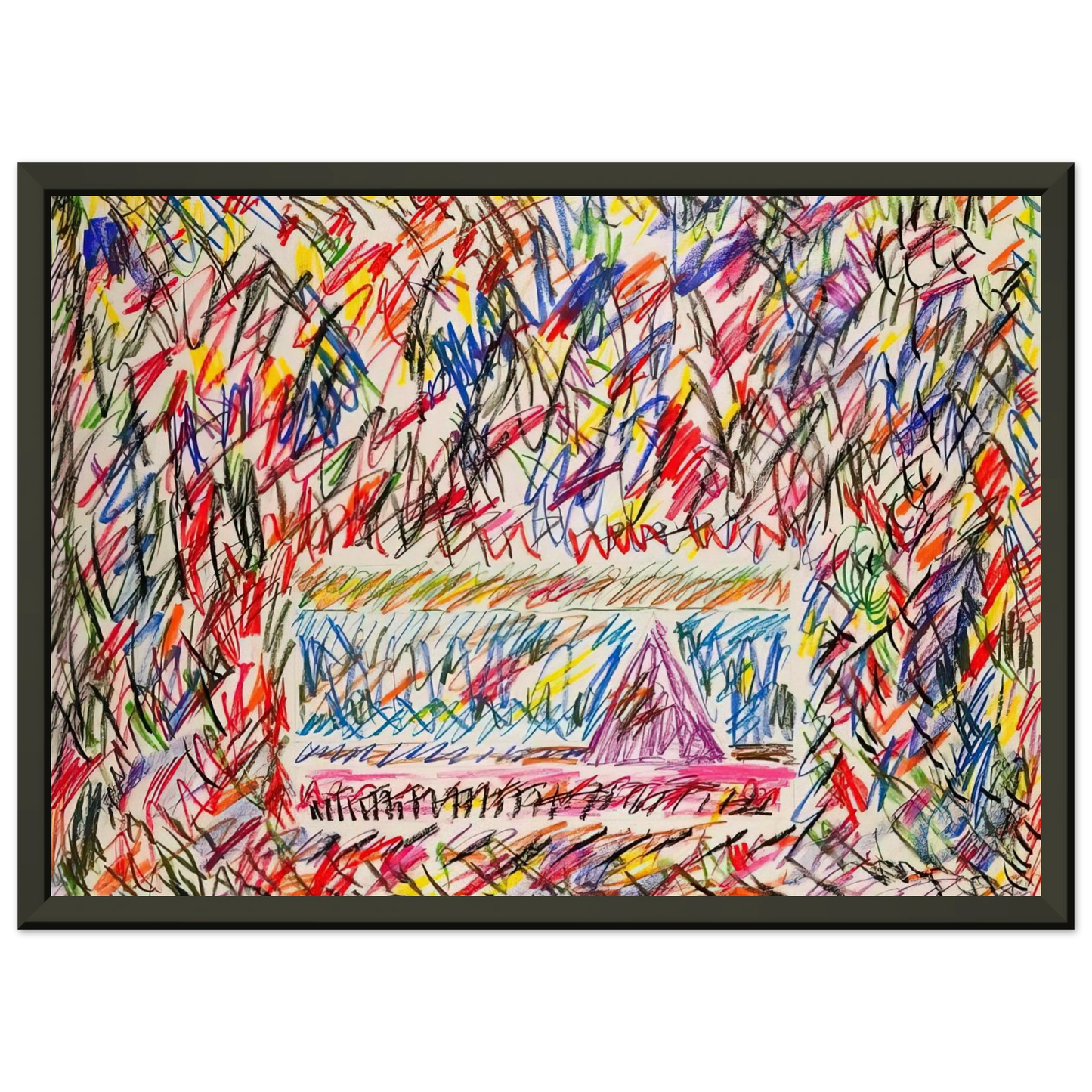 Sam Gilliam Coffee Thyme Framed Art Print - Aluminum Frame - 40x50 cm / 16x20 inches