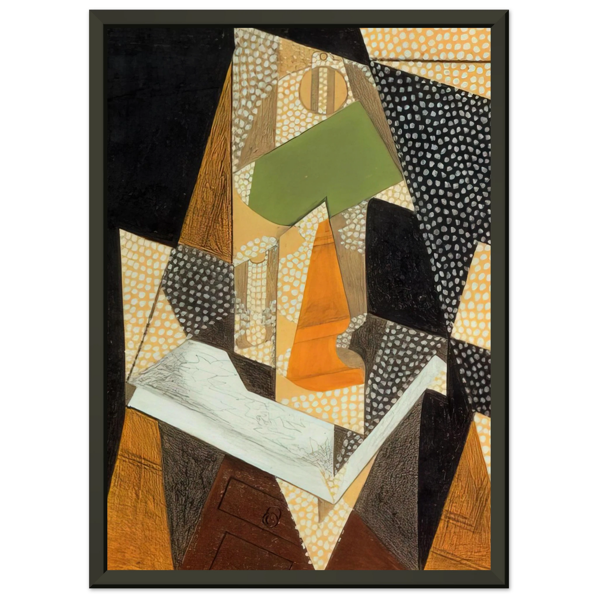 Juan Gris  LAMP 1916 Framed Art Print  - Aluminum Frame - 70x100 cm / 28x40 inches
