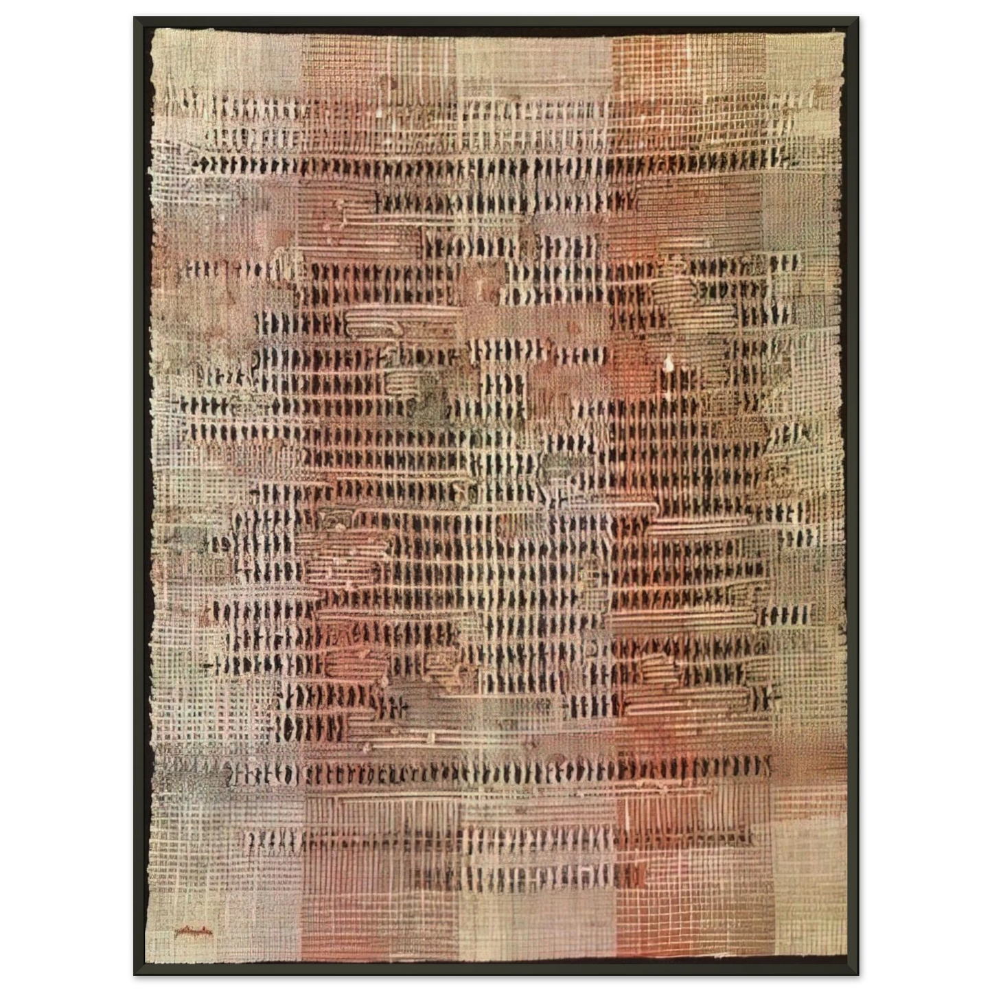Anni Albers DEVELOPMENT IN ROSE II 1952 Framed Art Print - Aluminum Frame - 40x50 cm / 16x20 inches
