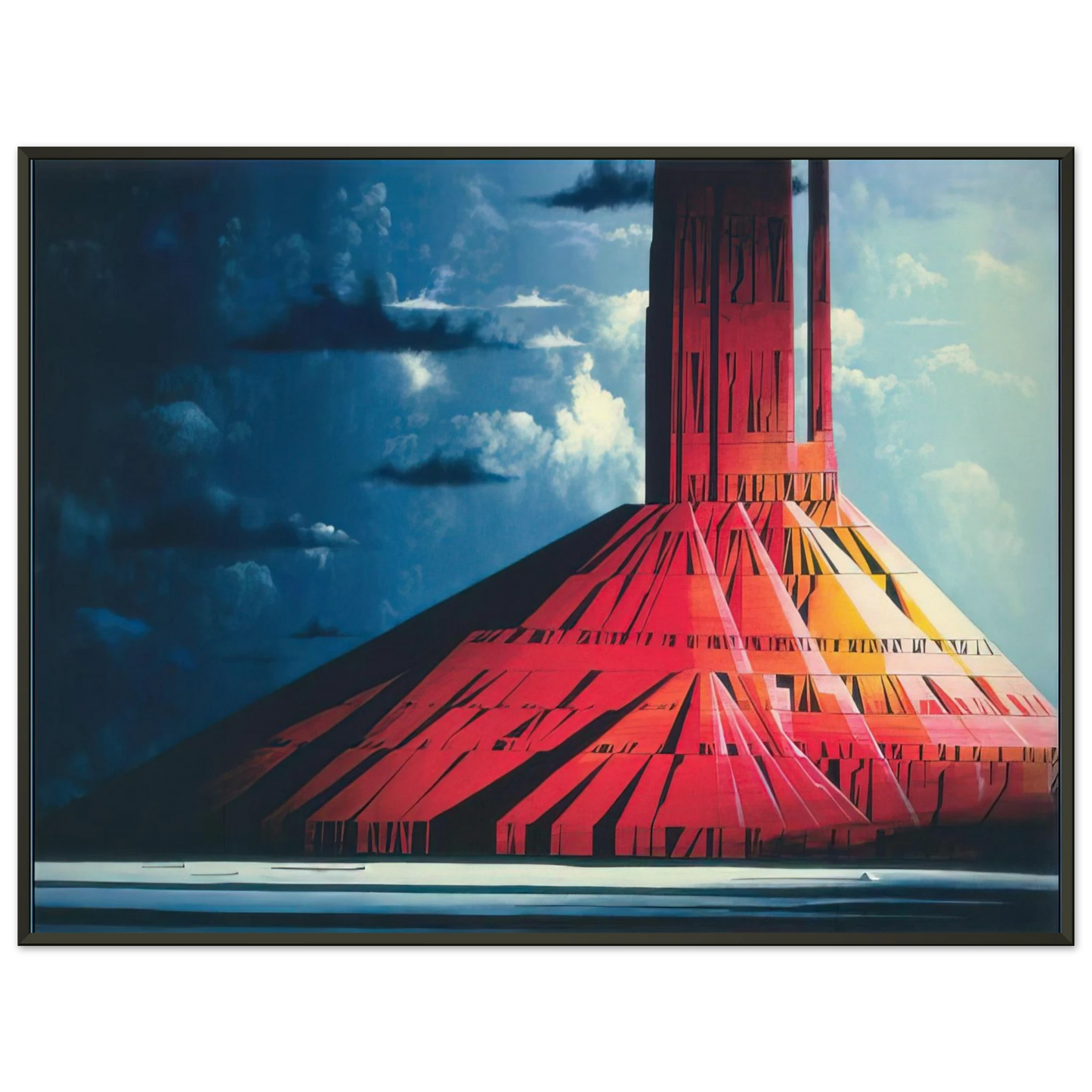 Eyvind Earle  Indian Lands Framed Art Print  - Aluminum Frame - 40x50 cm / 16x20 inches