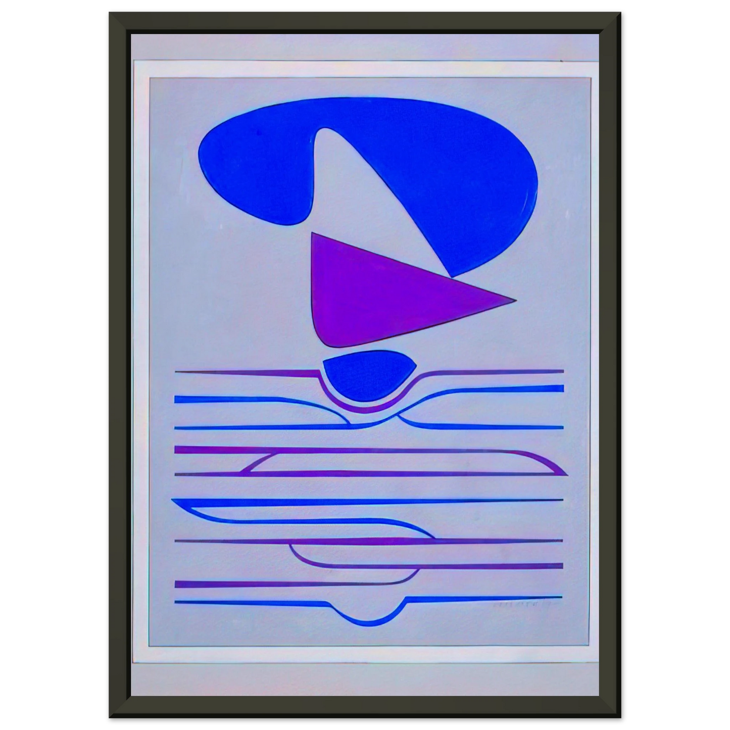 Victor Vasarely Kateau 1953 Framed Art Print - Aluminum Frame - 40x50 cm / 16x20 inches