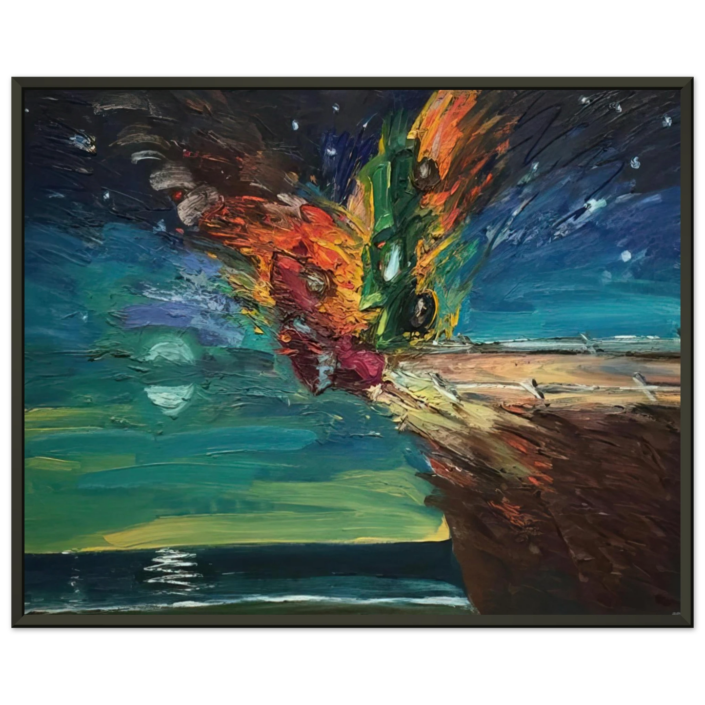 Carlos Almaraz Over the Edge 1984 Framed Art Print - Aluminum Frame - 70x100 cm / 28x40 inches