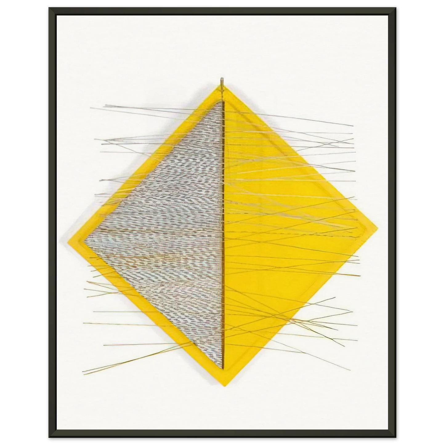Jesus Rafael Soto PETITE LOSANGE JAUNE Framed Art Print - Aluminum Frame - 70x100 cm / 28x40 inches