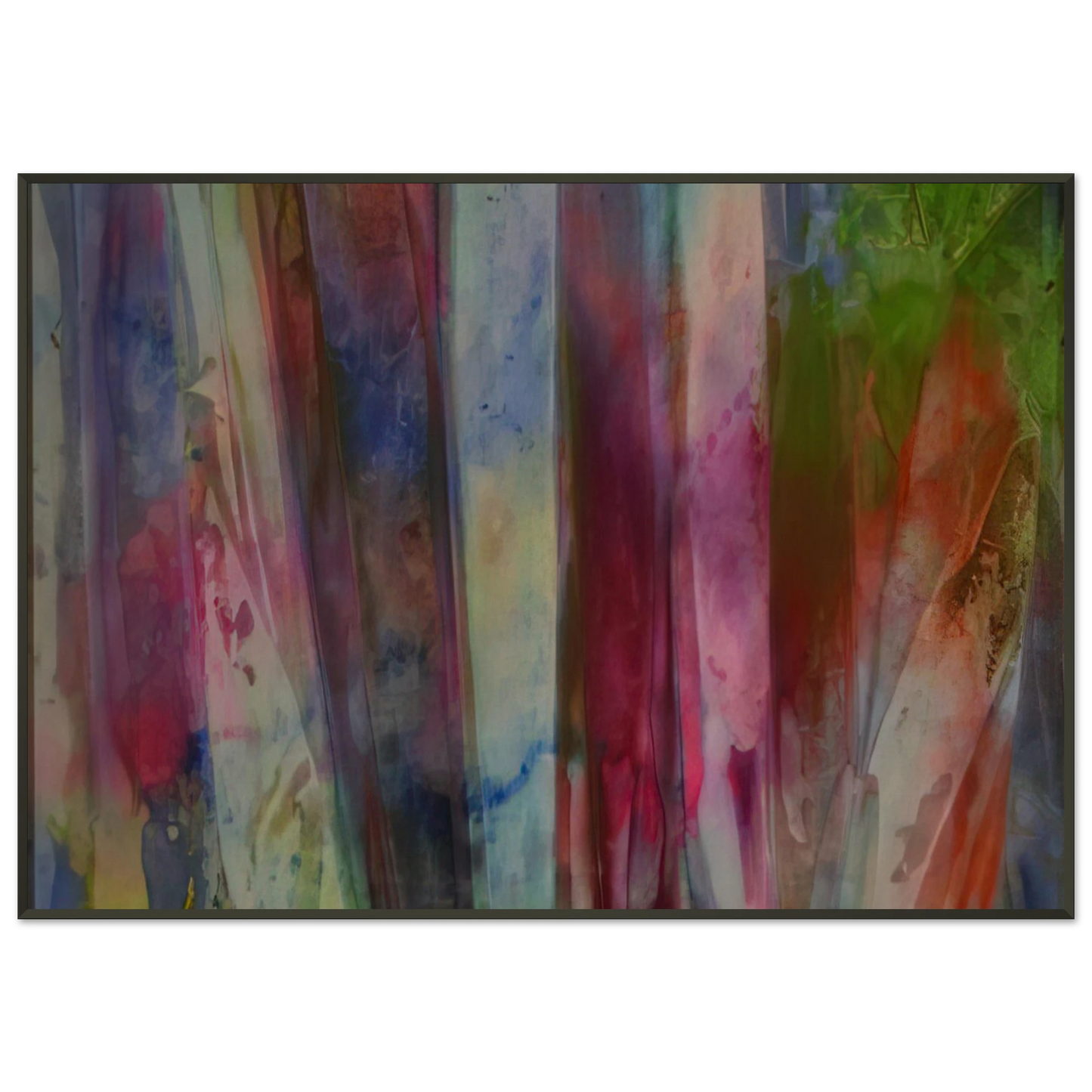 Sam Gilliam Rainfall Framed Art Print - Aluminum Frame - 21x29.7 cm / 8x12"