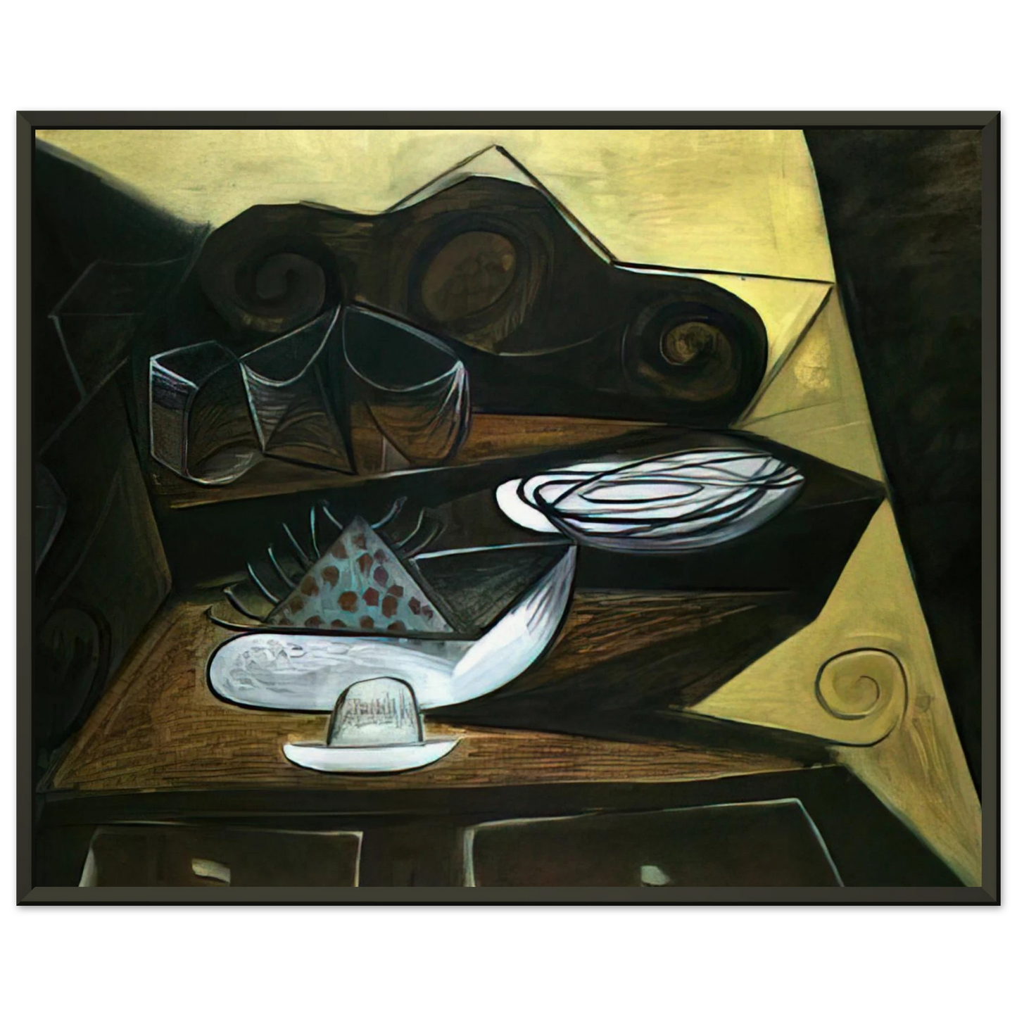 Pablo Picasso The Buffet Catalan Framed Art Print - Aluminum Frame - 70x100 cm / 28x40 inches