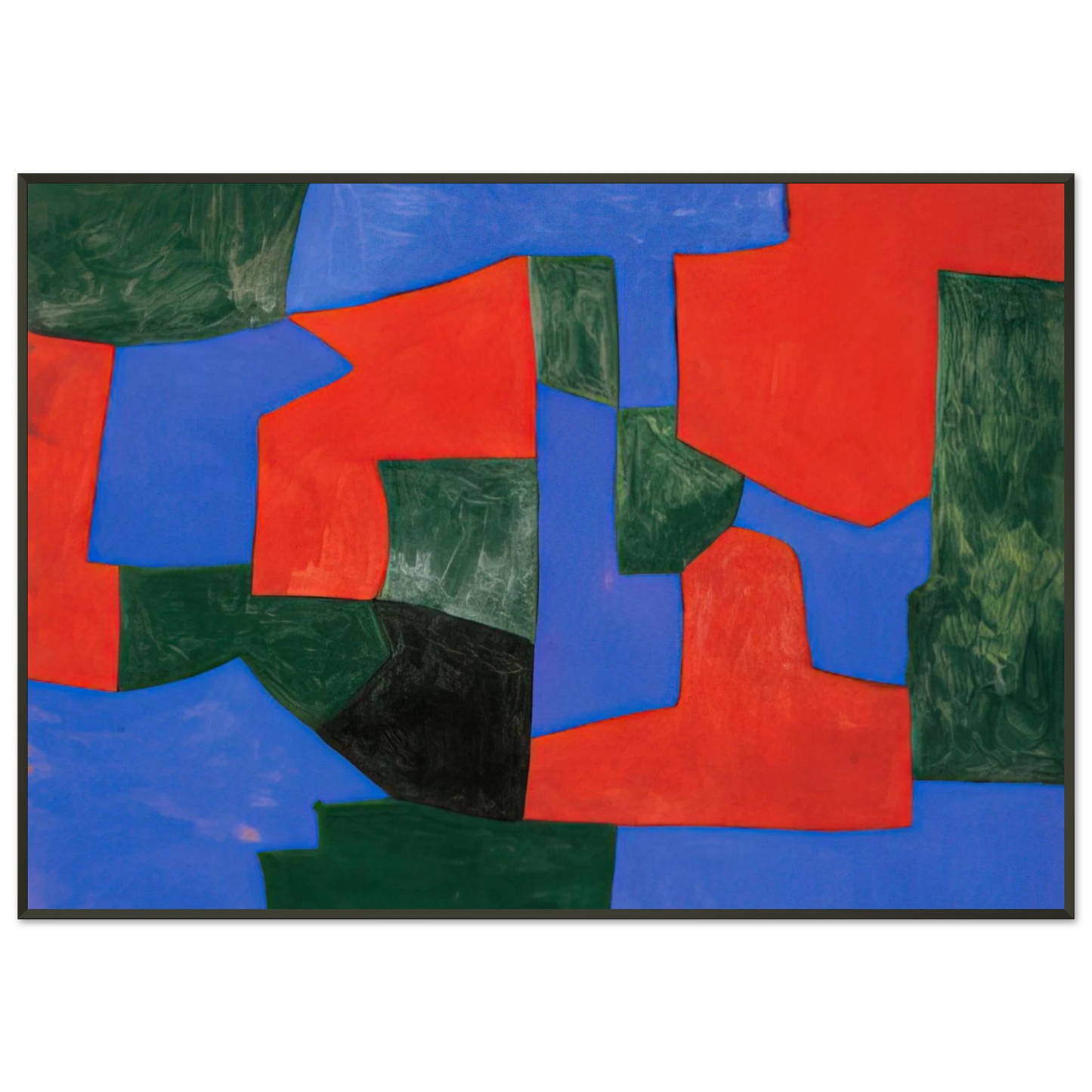 Serge Poliakoff Composition abstraite 1959 Framed Art Print - Aluminum Frame - 21x29.7 cm / 8x12"