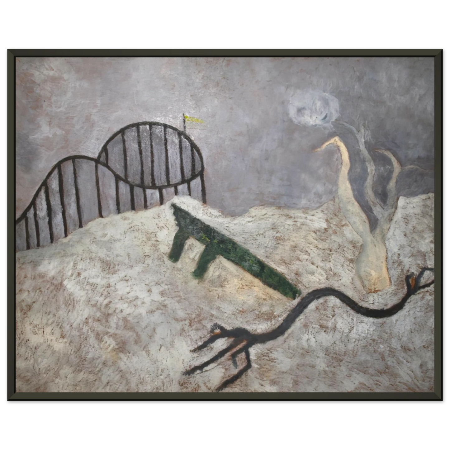 Theodoros Stamos Coney Island 1945 Framed Art Print - Aluminum Frame - 40x50 cm / 16x20 inches