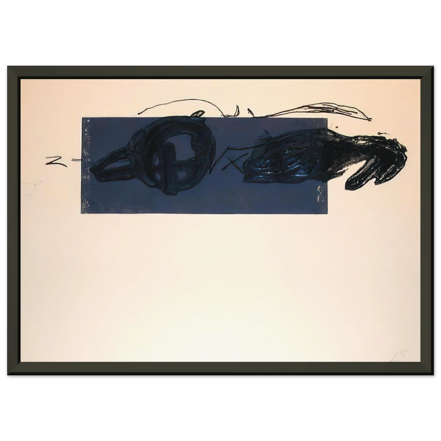 Antoni Tapies Z 1981 Framed Art Print - Aluminum Frame - 40x50 cm / 16x20 inches